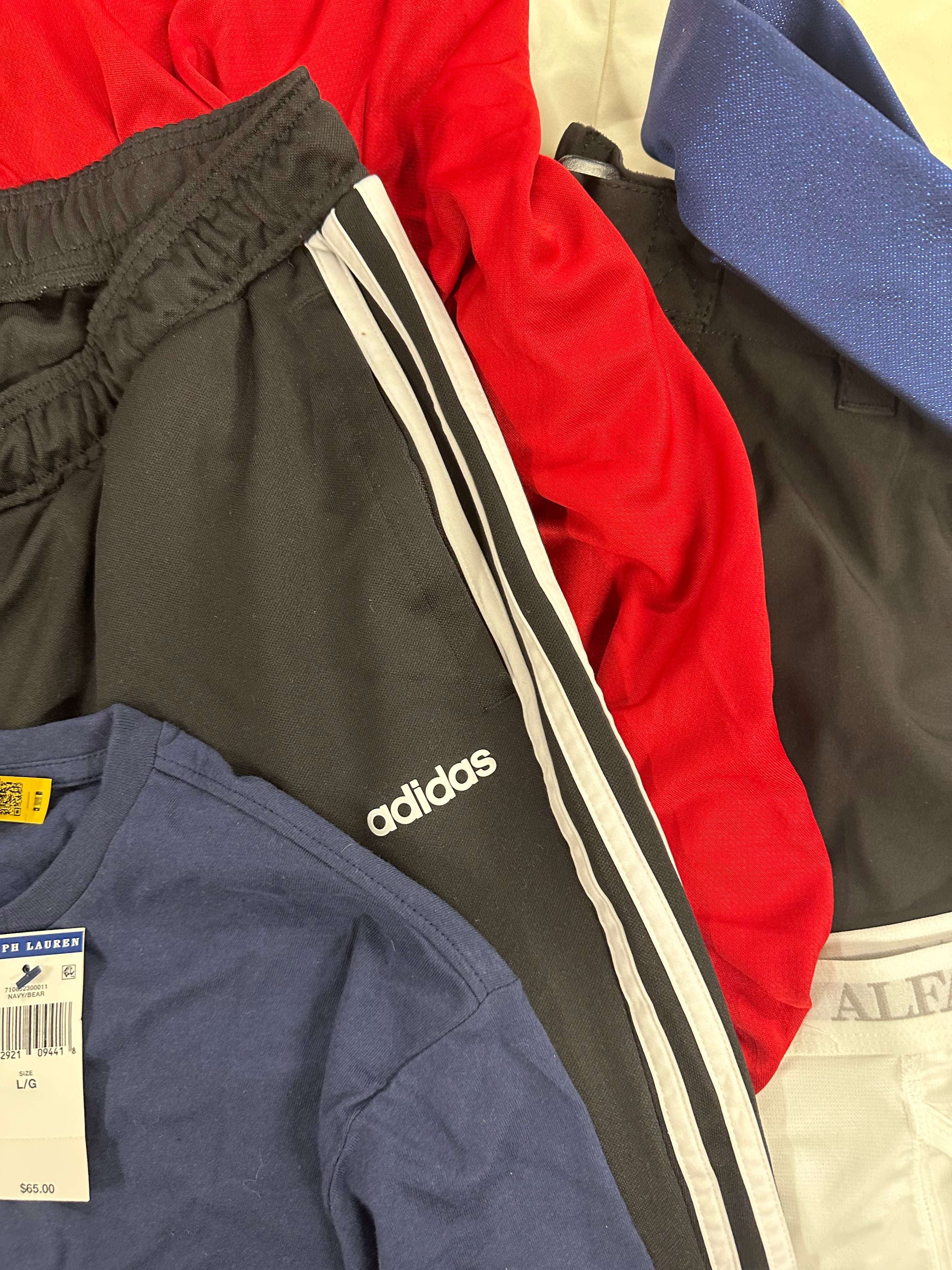 Men's Clothing Assorted Wholesale Lot, PUMA, RALPH LAUREN, ADIDAS, ALFANI, GERRY and more, 13 items, CUSTOMER RETURNS