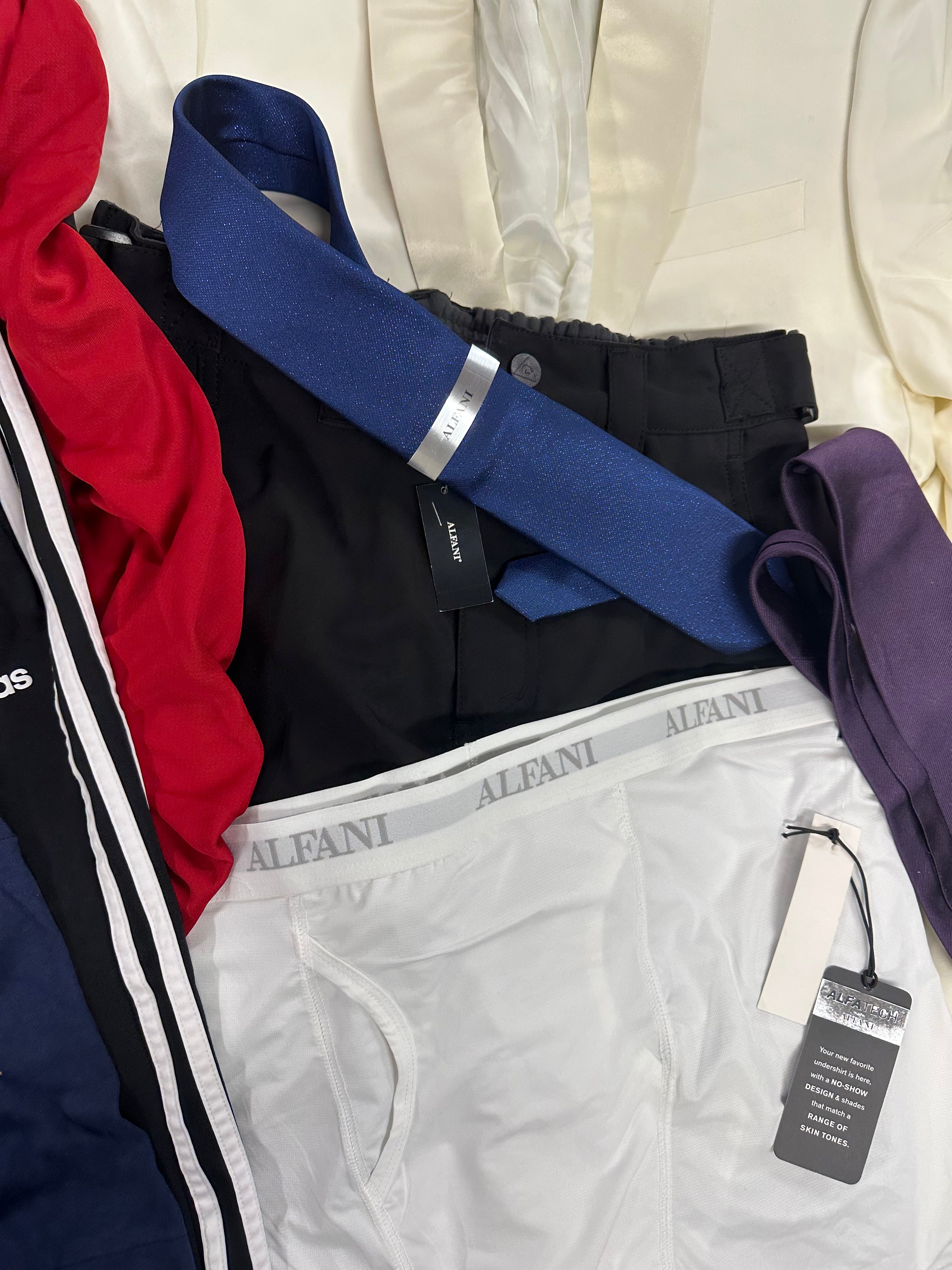 Men's Clothing Assorted Wholesale Lot, PUMA, RALPH LAUREN, ADIDAS, ALFANI, GERRY and more, 13 items, CUSTOMER RETURNS