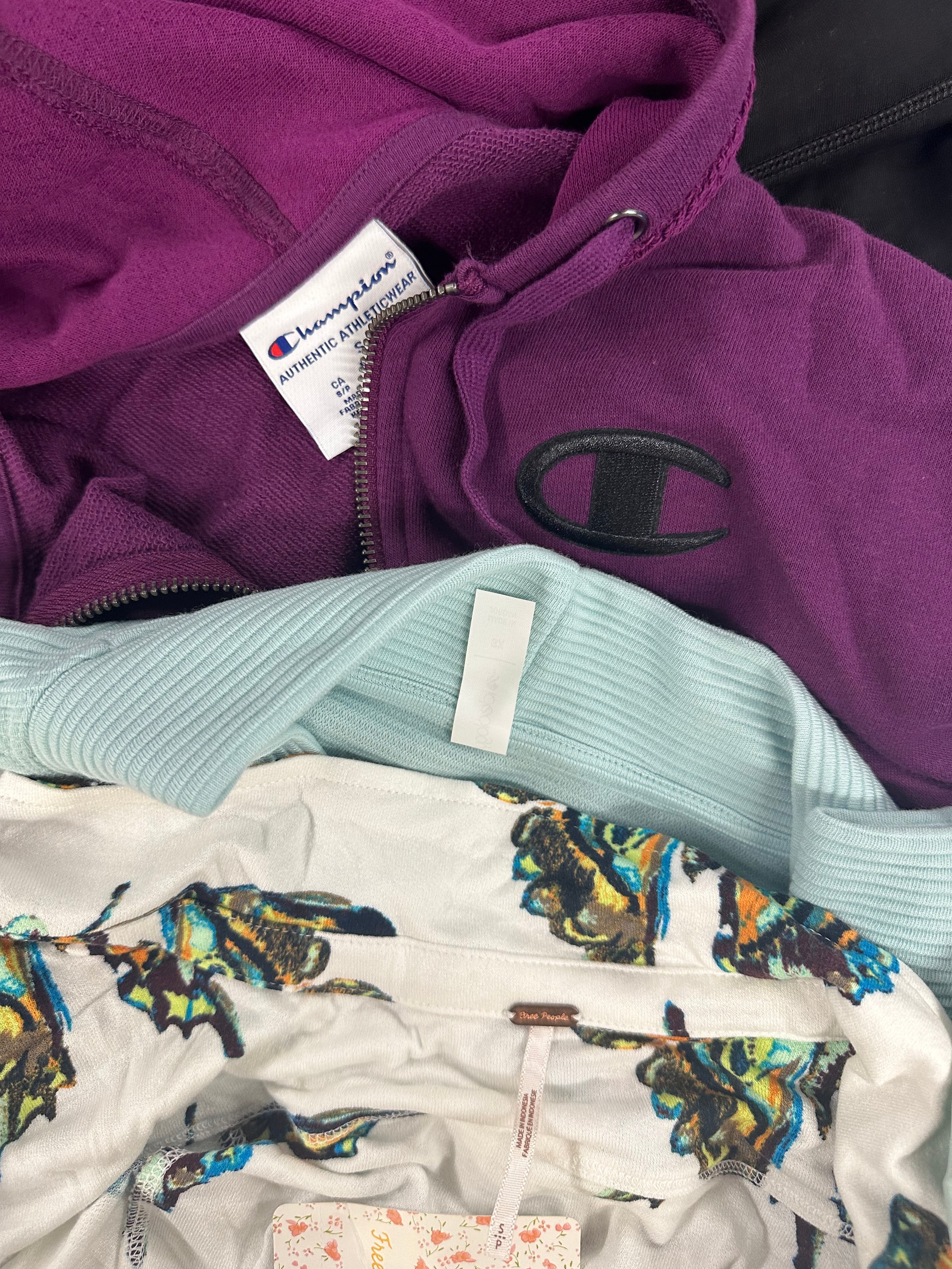 Women's Clothings Assorted Wholesale Lot, PUMA, ADIDAS, FREE PEOPLE, CHAMPION, VINCE CAMUTO and more, 15 items, CUSTOMER RETURNS
