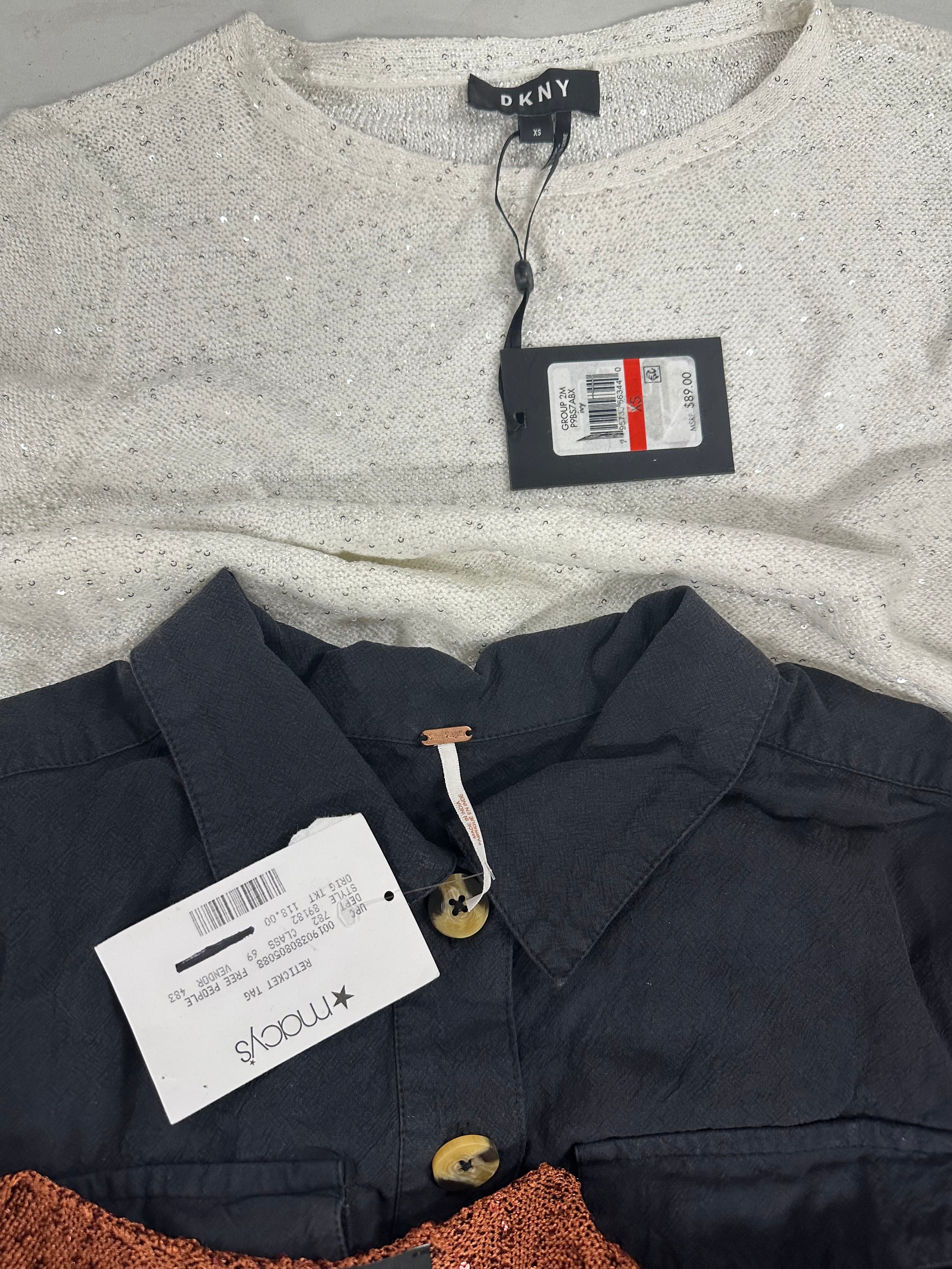 Women's Clothings Assorted Wholesale Lot, DKNY, RALPH LAUREN, ADIDAS , CALVIN KLEIN , KAREN SCOTT, FREE PEOPLE, VINCE CAMUTO and more, 16 items, CUSTOMER RETURNS