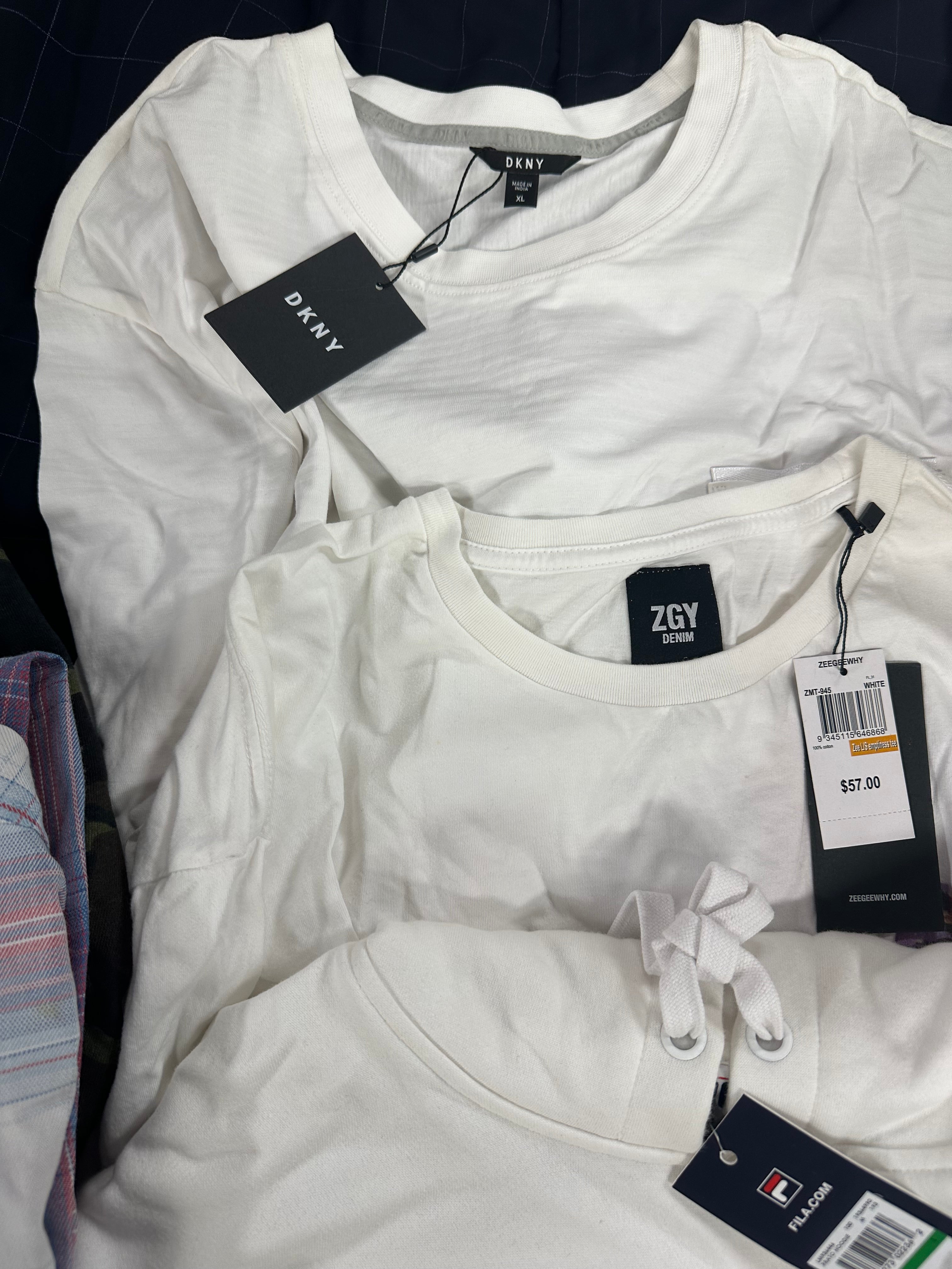Men's Clothings Assorted Wholesale Lot, FILA, MICHAEL KORS, CALVIN KLEIN, DKNY, WEATHERPROOF and more, 11 items, CUSTOMER RETURNS