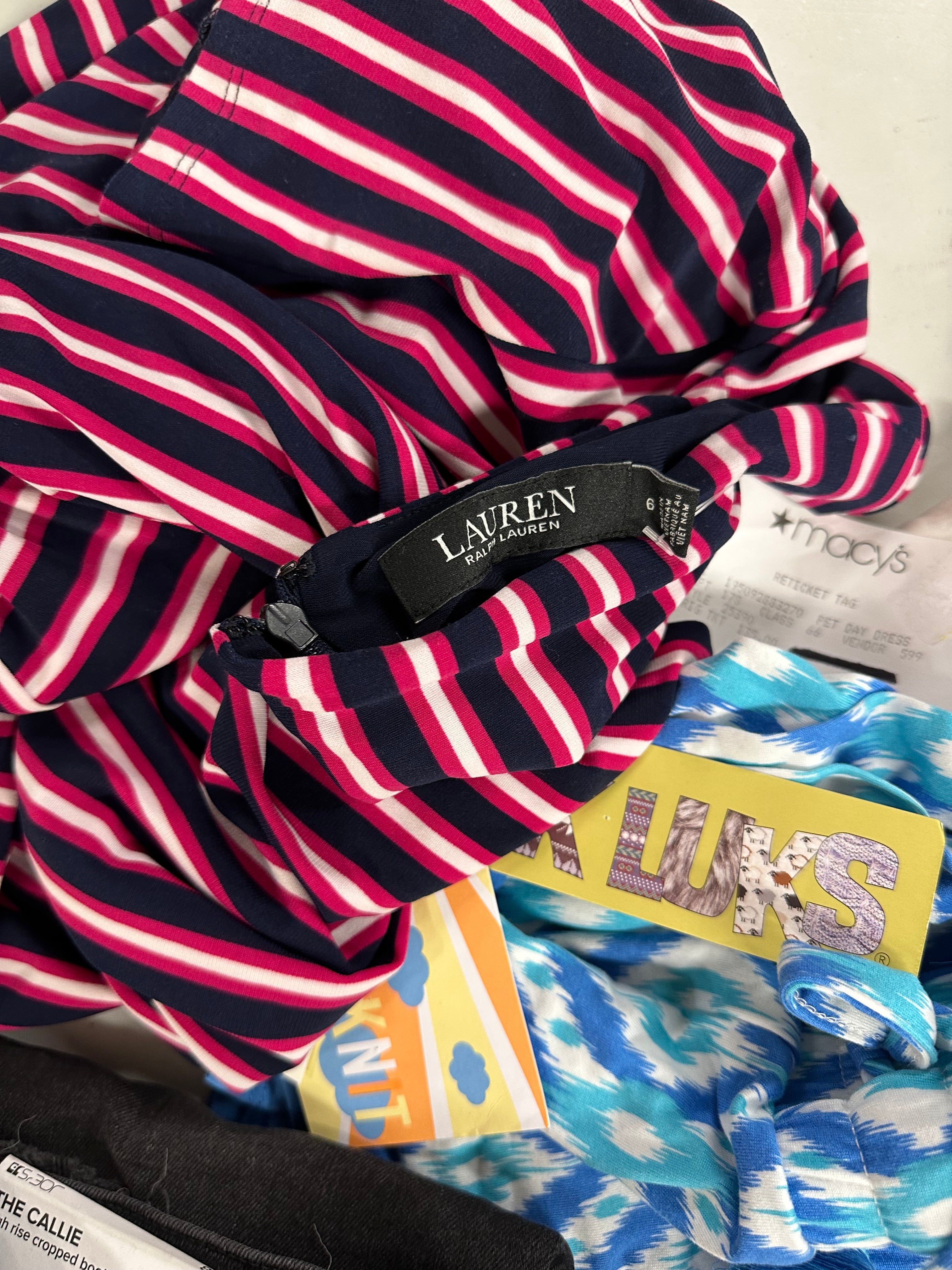 Women's Clothings Assorted Wholesale Lot, RALPH LAUREN, DKNY, FREE PEOPLE, ADIDAS, SANCTUAR and more, 14 items, CUSTOMER RETURNS