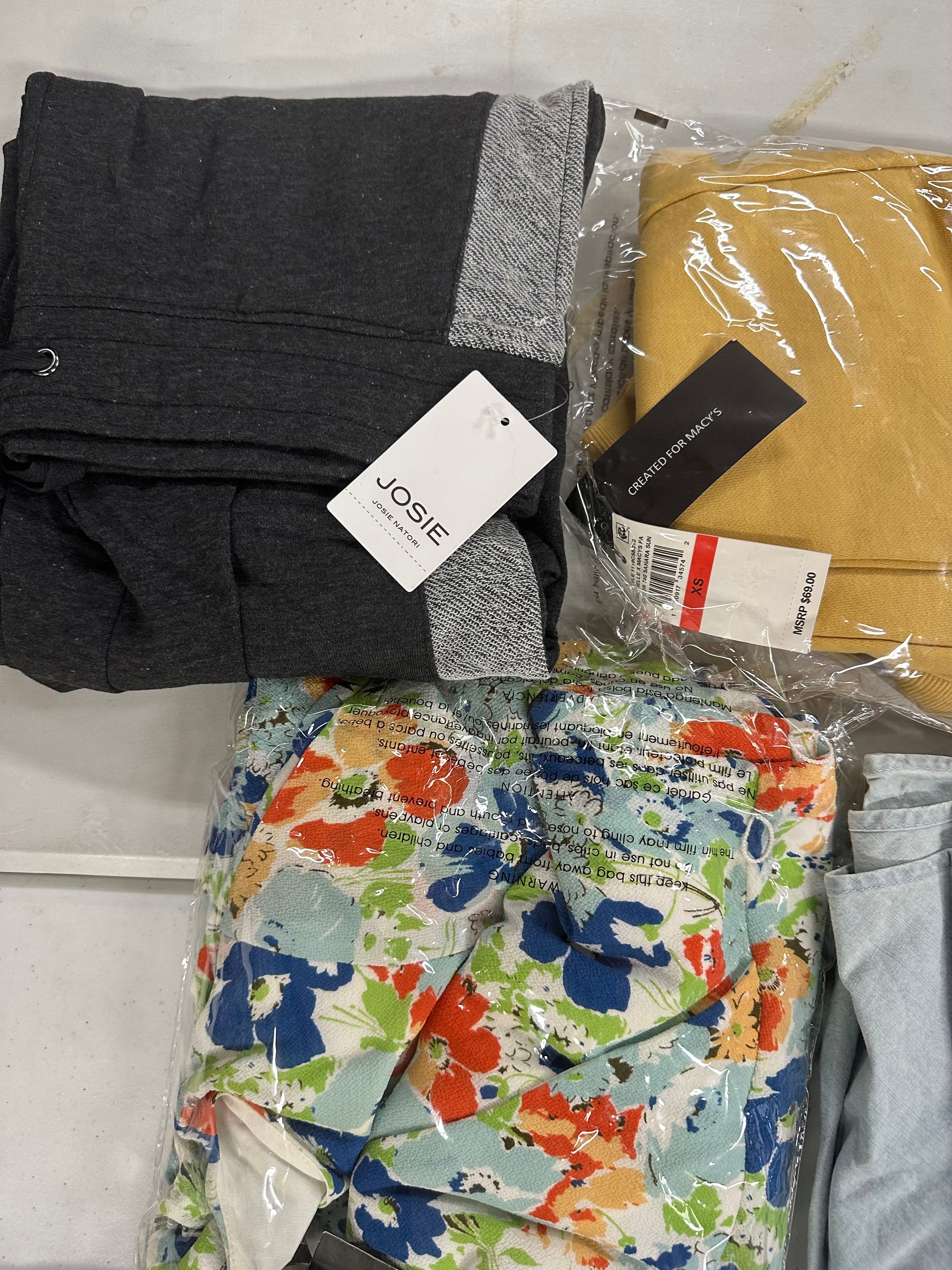 Women's Clothing Assorted Wholesale Lot, LUCKY BRAND, DKNY, POLO RALPH LAUREN, CALVIN KLEIN, NATORI  and more, 13 items, CUSTOMER RETURNS