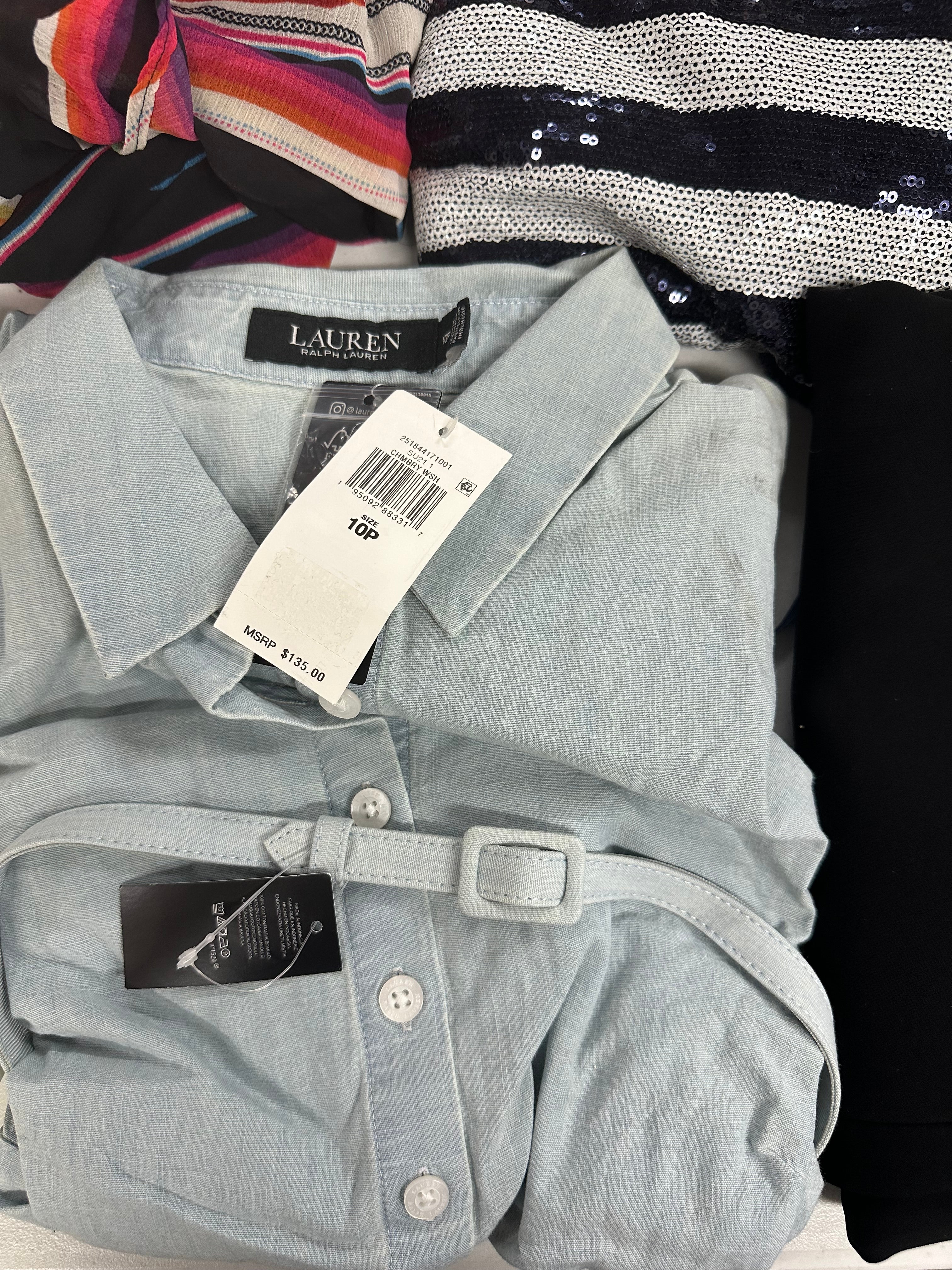 Women's Clothing Assorted Wholesale Lot, THEORY, DL1961, POLO RALPH LAUREN, NIKE, FRAYED, EDDIE BAUER and more, 11 items, CUSTOMER RETURNS