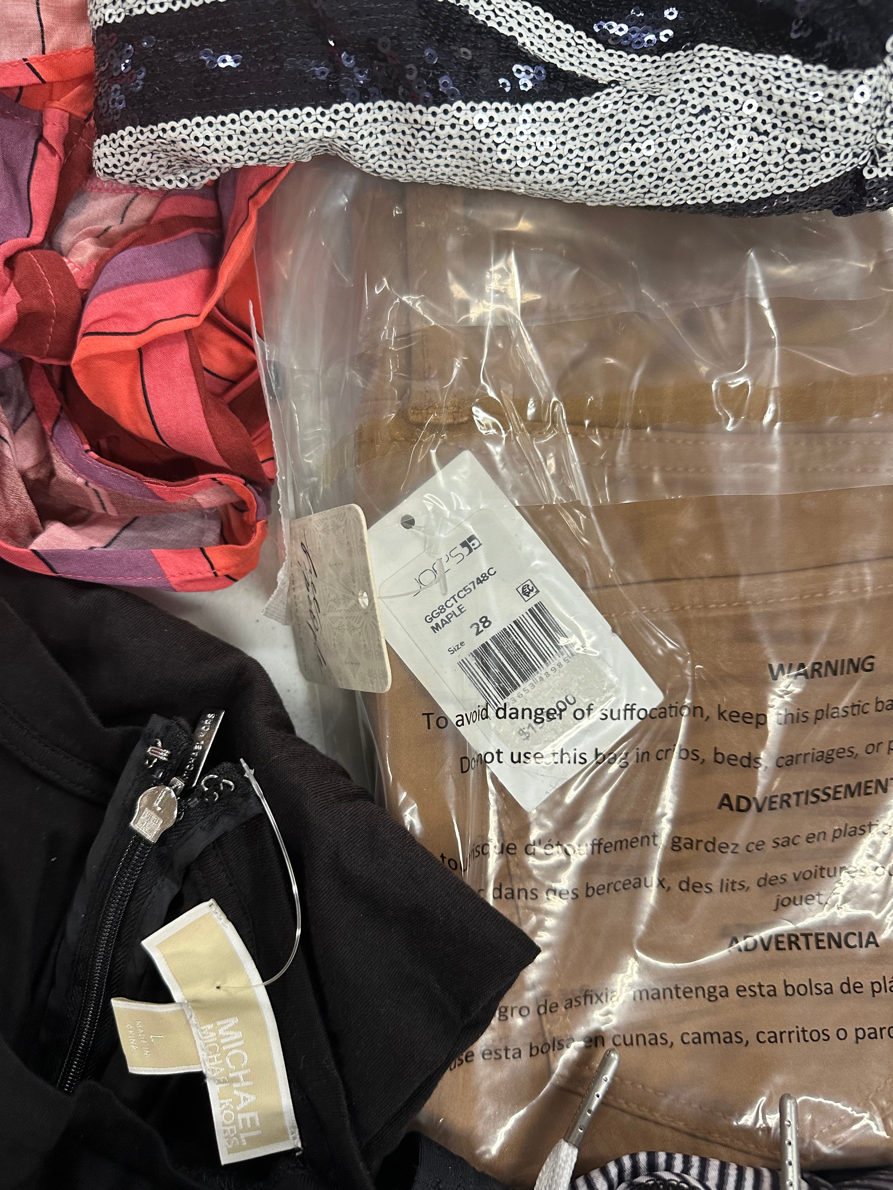 Women's Clothing Assorted Wholesale Lot, JOE'S JEANS, RALPH LAUREN, NIKE, FREE PEOPLE, AMERICAN APPAREL, ADIDAS and more, 15 items, CUSTOMER RETURNS