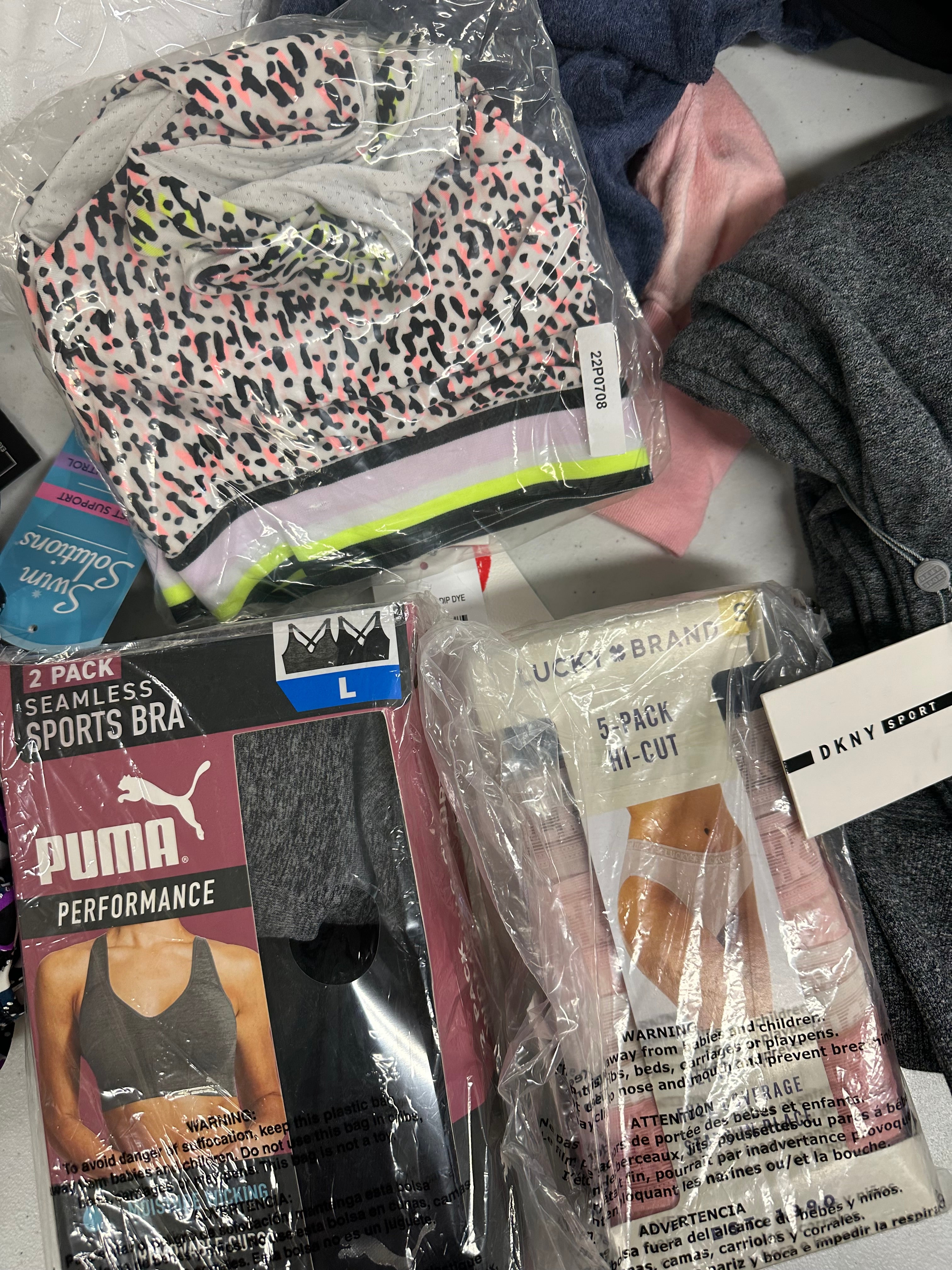 Women's Clothing Assorted Wholesale Lot, HUDSON, DKNY, PUMA, LUCKY BRAND, MICHAEL KORS, SWIM SOLUTIONS and more, 12 items, CUSTOMER RETURNS