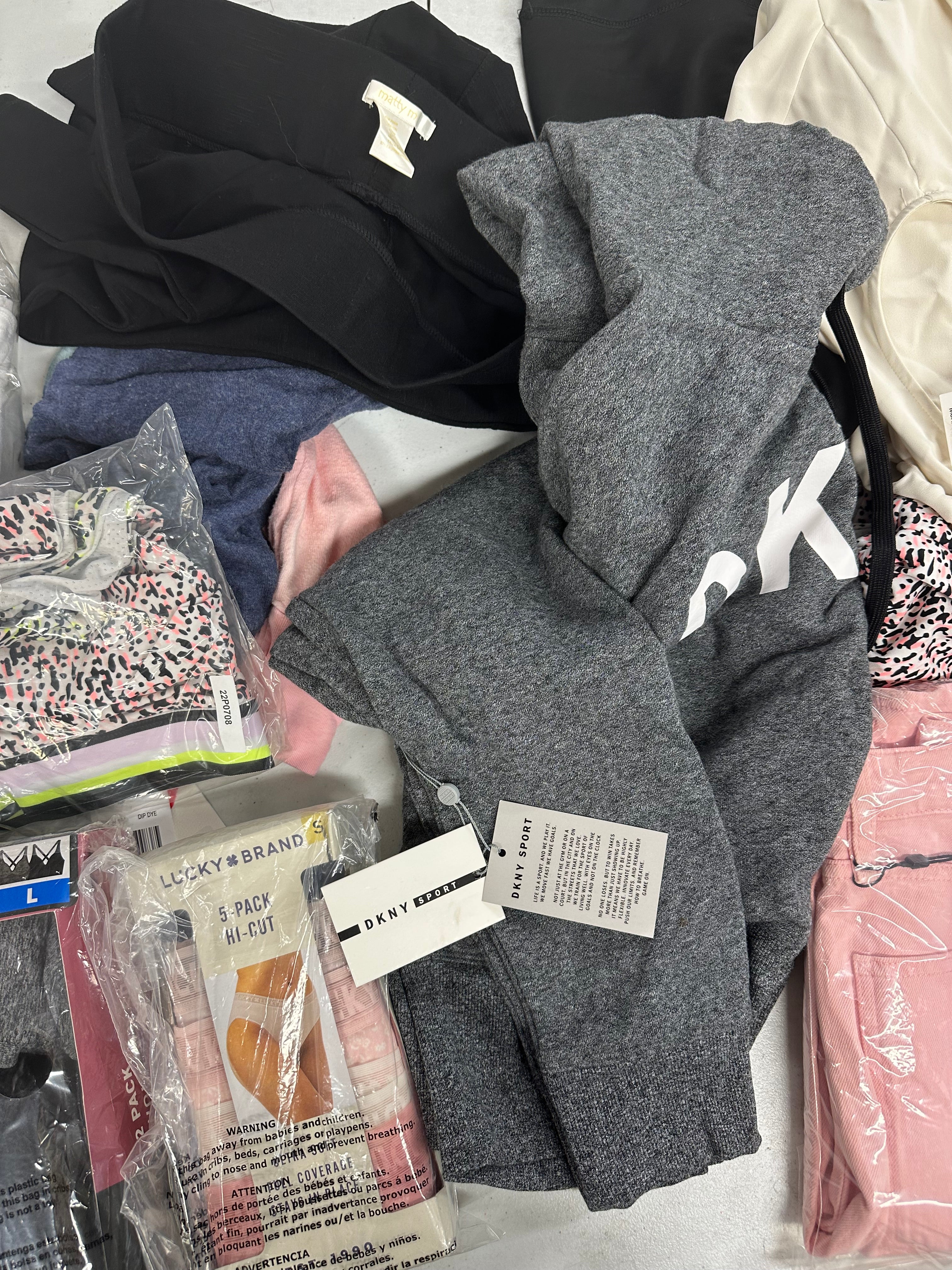 Women's Clothing Assorted Wholesale Lot, HUDSON, DKNY, PUMA, LUCKY BRAND, MICHAEL KORS, SWIM SOLUTIONS and more, 12 items, CUSTOMER RETURNS