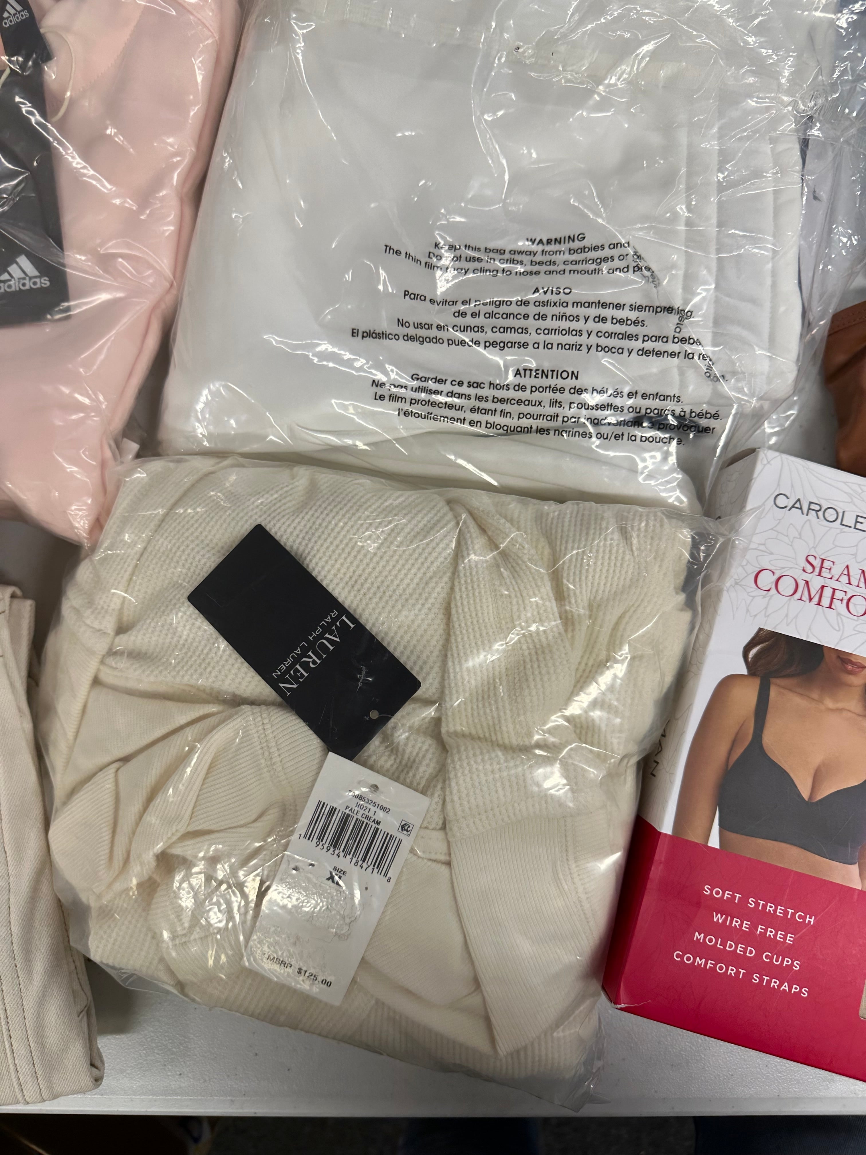 Women's Clothing Assorted Wholesale Lot, POLO RALPH LAUREN, DKNY, NIKE, FREE PEOPLE, ADIDAS, and more, 14 items, CUSTOMER RETURNS