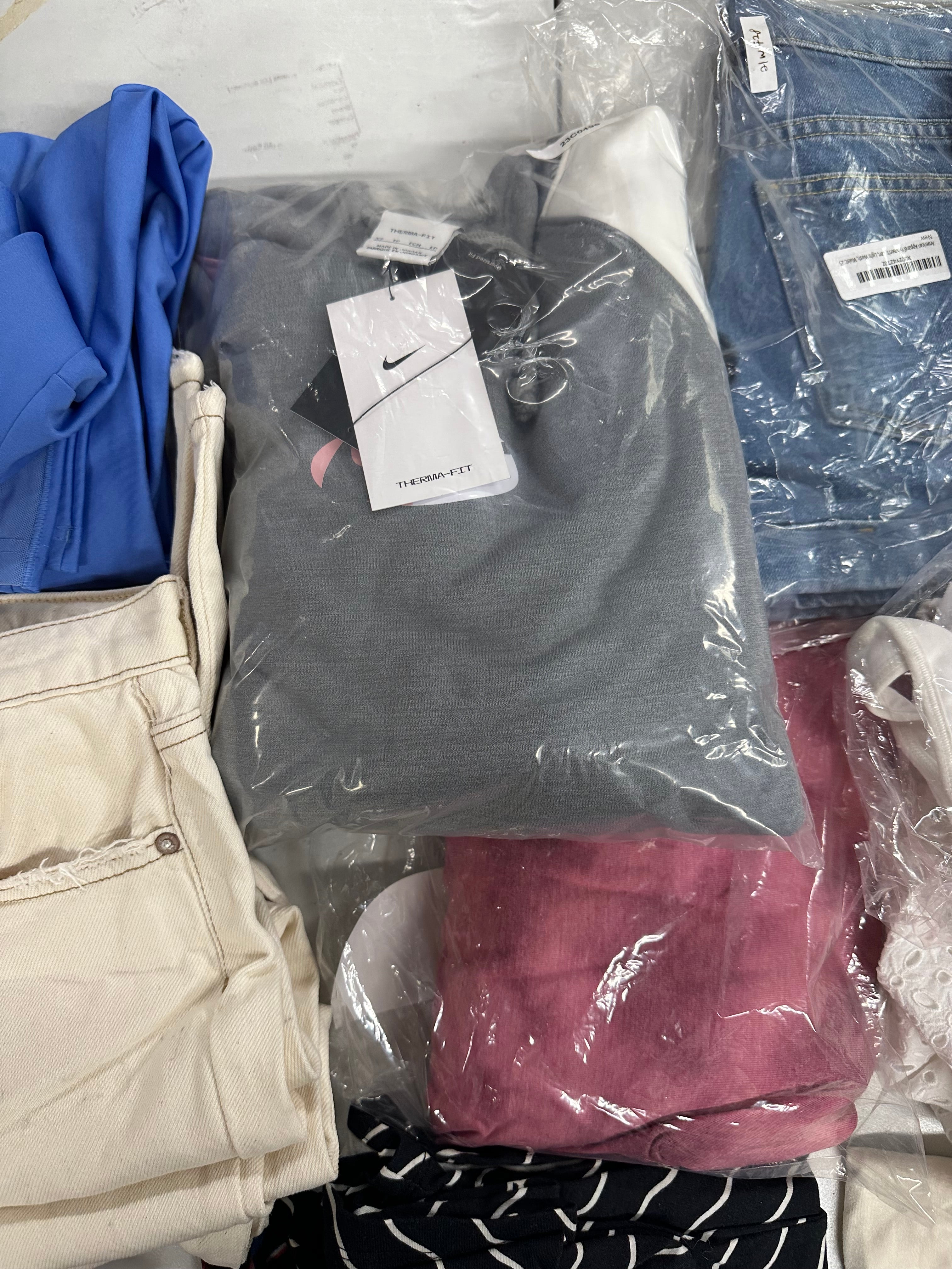 Women's Clothing Assorted Wholesale Lot, POLO RALPH LAUREN, NIKE, CHAMPION, CALVIN KLEIN, AMERICAN APPAREL, FRAME and more, 15 items, CUSTOMER RETURNS