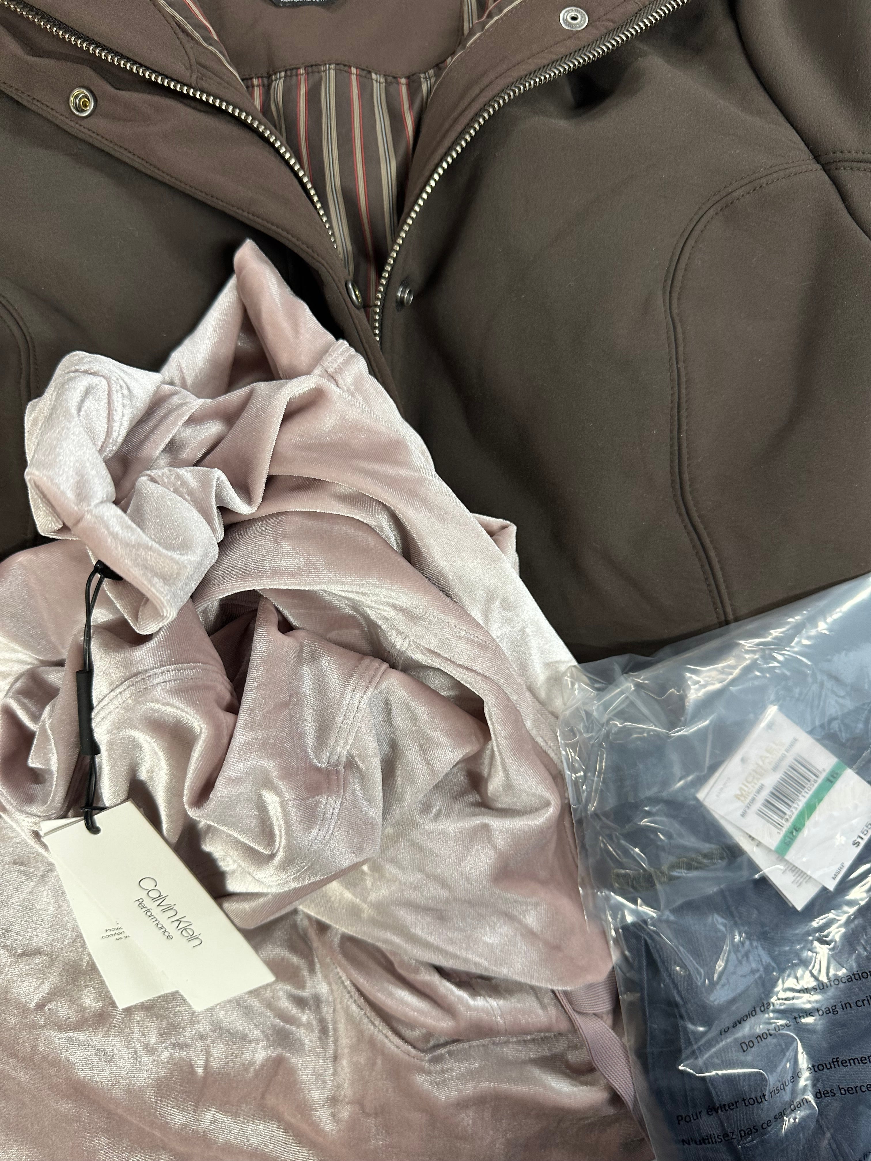 Women's Clothings Assorted Wholesale Lot, MICHAEL KORS, RALPH LAUREN, KASPER, THE NORTH FACE, CALVIN KLEIN, CHAMPION and more, 12 items, CUSTOMER RETURNS