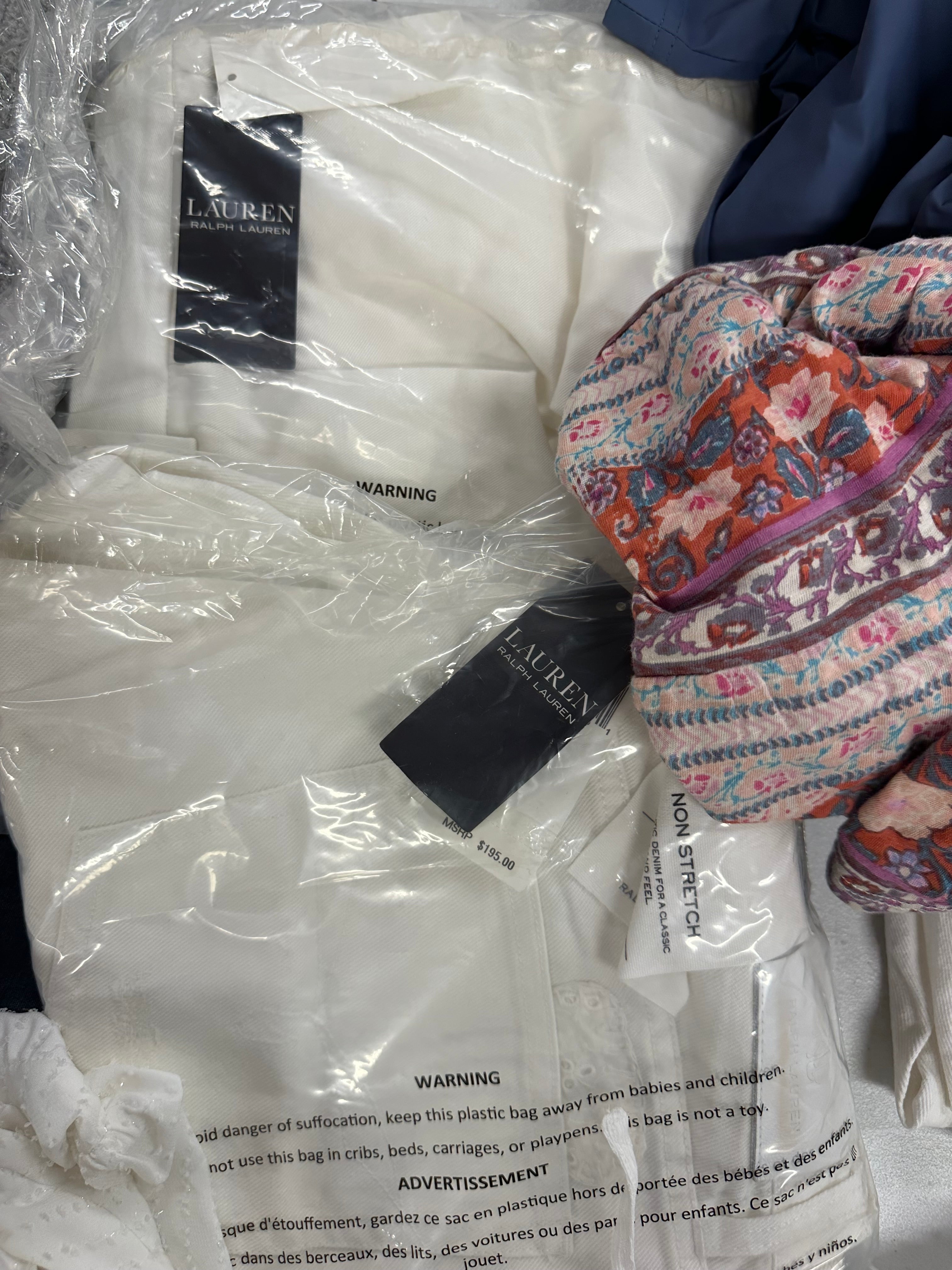 Women's Clothings Assorted Wholesale Lot, LAUREN RALPH LAUREN, LUCKY BRAND, MICHAEL KORS, DKNY, VINCE CAMUTO, BIRCH OUTFITTERS and more, 14 items, CUSTOMER RETURNS