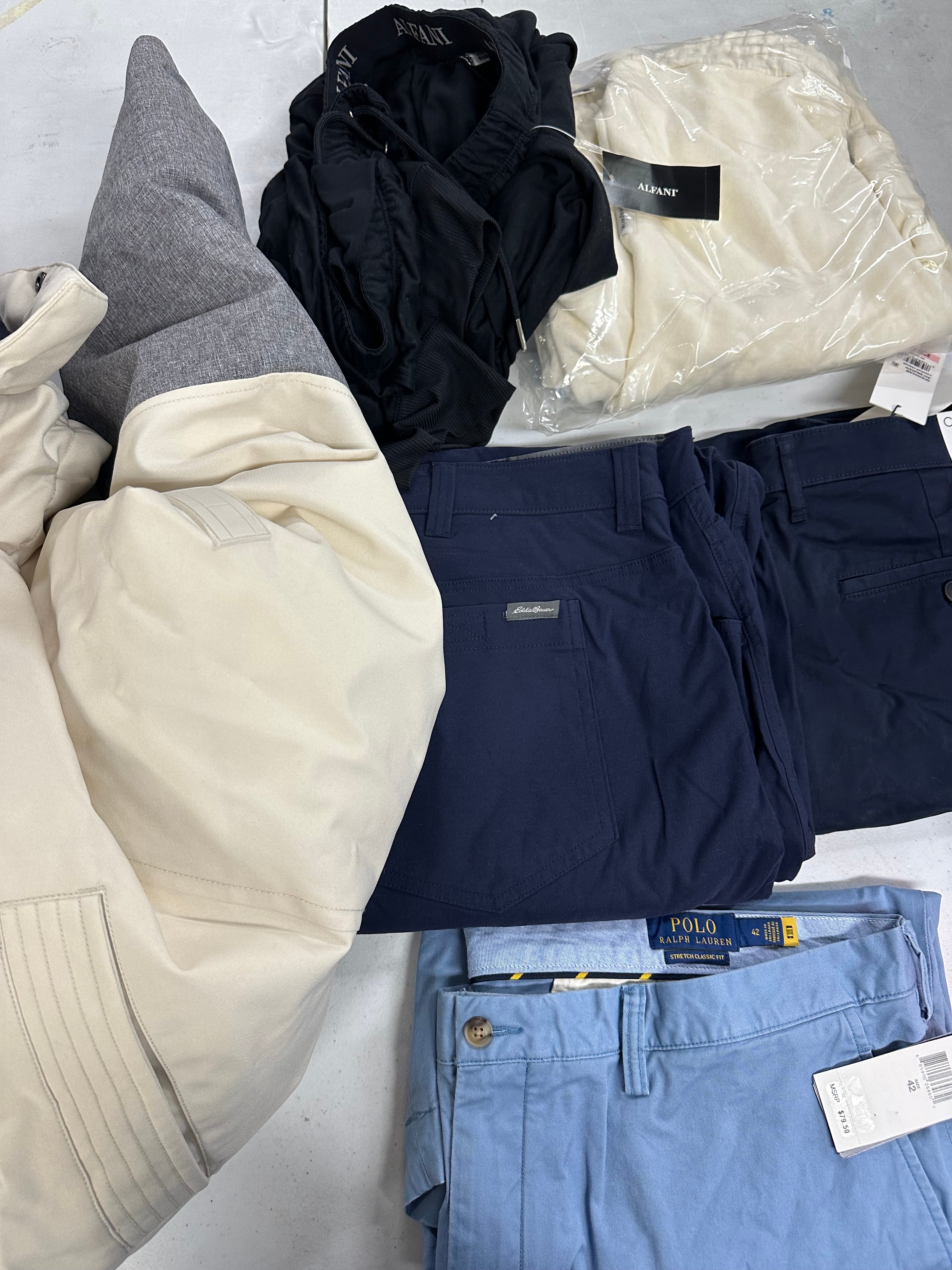 Men's Clothings Assorted Wholesale Lot, TOMMY HILFIGER, CALVIN KLEIN, POLO RALPH LAUREN, NOXS, EDDIE BAUER and more, 6 items, CUSTOMER RETURNS