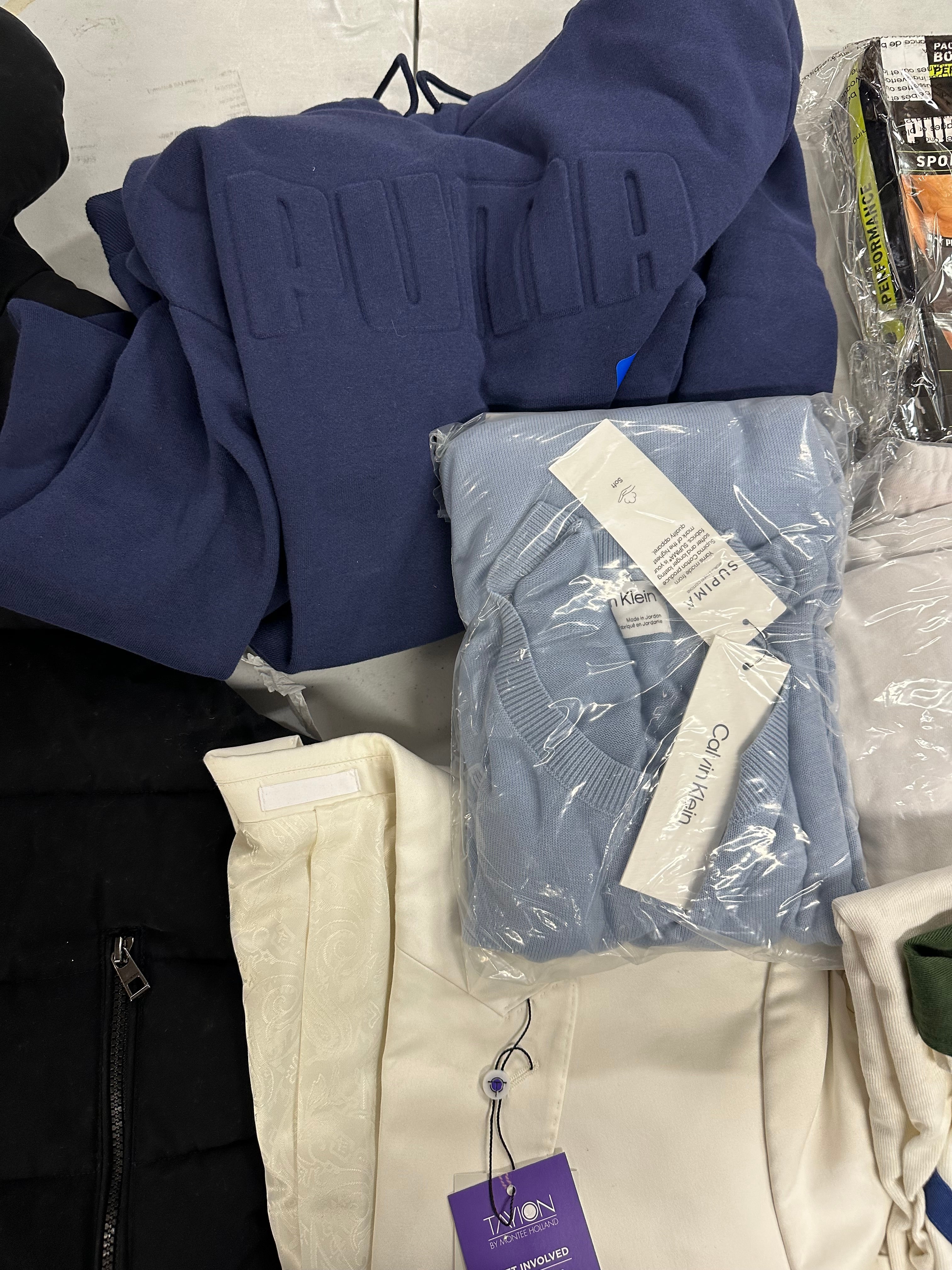 Men's Clothings Assorted Wholesale Lot, POLO RALPH LAUREN, MICHAEL KORS, CALVIN KLEIN, PUMA, TAYION  and more, 7 items, CUSTOMER RETURNS