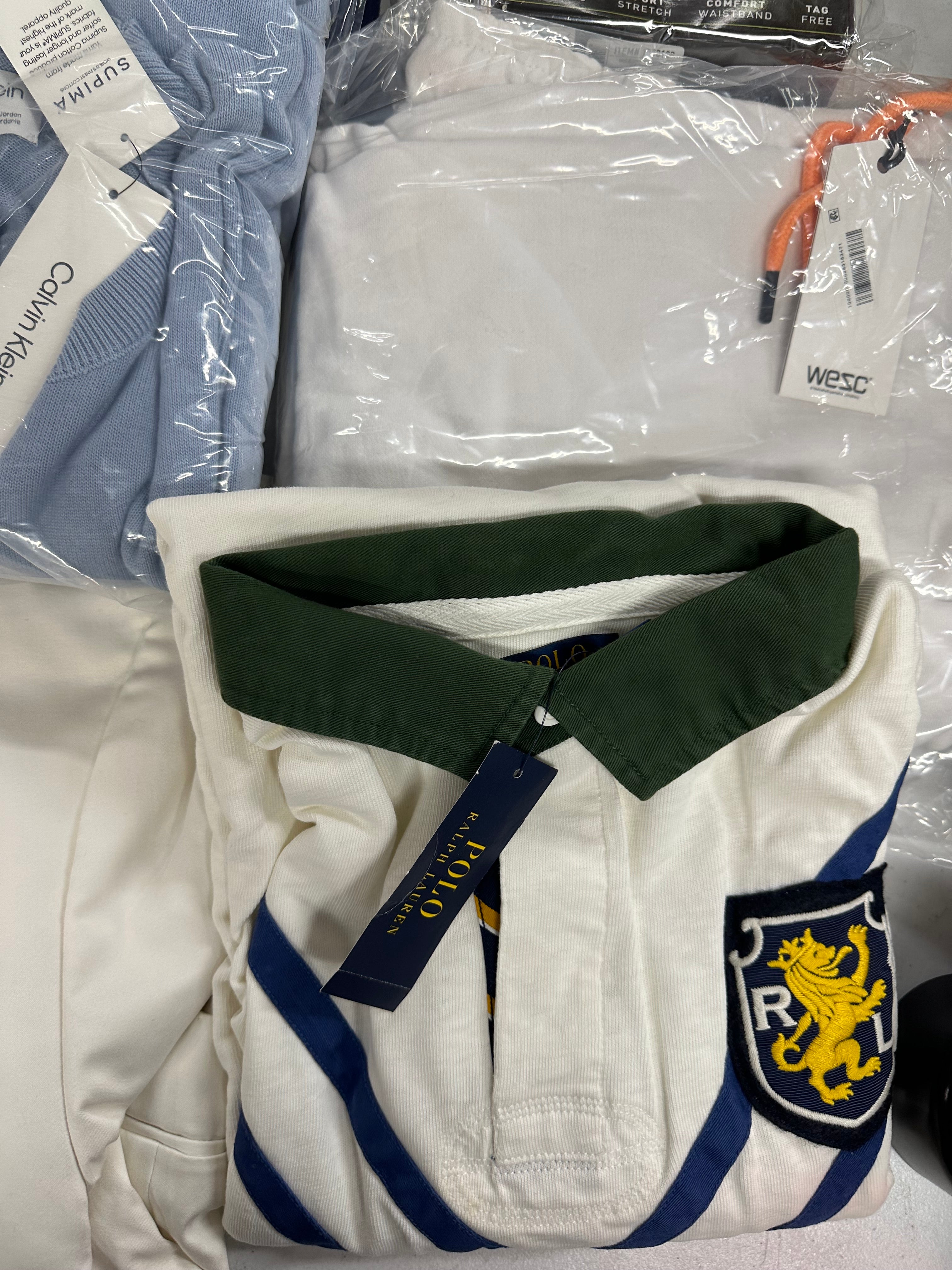 Men's Clothings Assorted Wholesale Lot, POLO RALPH LAUREN, MICHAEL KORS, CALVIN KLEIN, PUMA, TAYION  and more, 7 items, CUSTOMER RETURNS