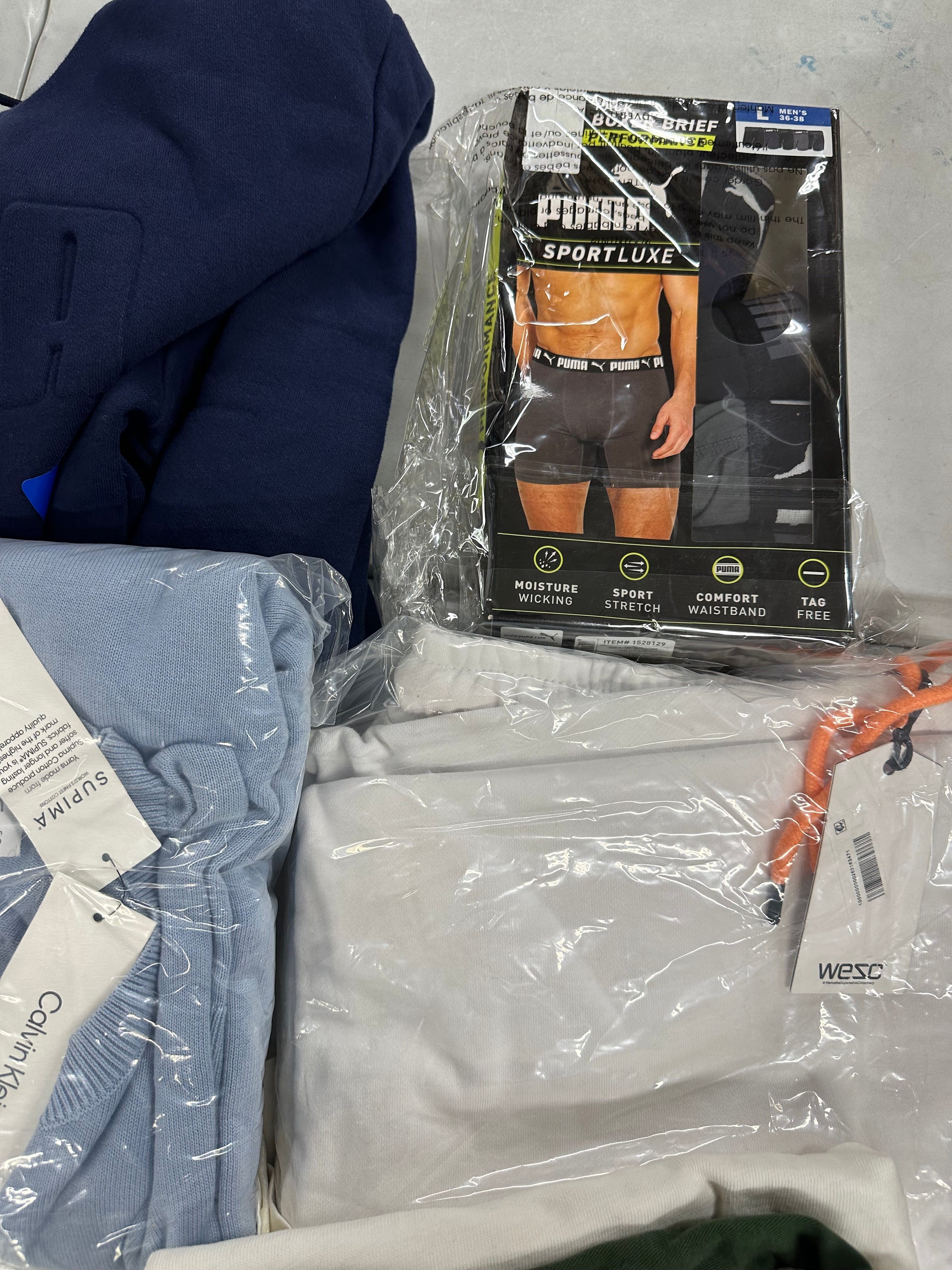 Men's Clothings Assorted Wholesale Lot, POLO RALPH LAUREN, MICHAEL KORS, CALVIN KLEIN, PUMA, TAYION  and more, 7 items, CUSTOMER RETURNS