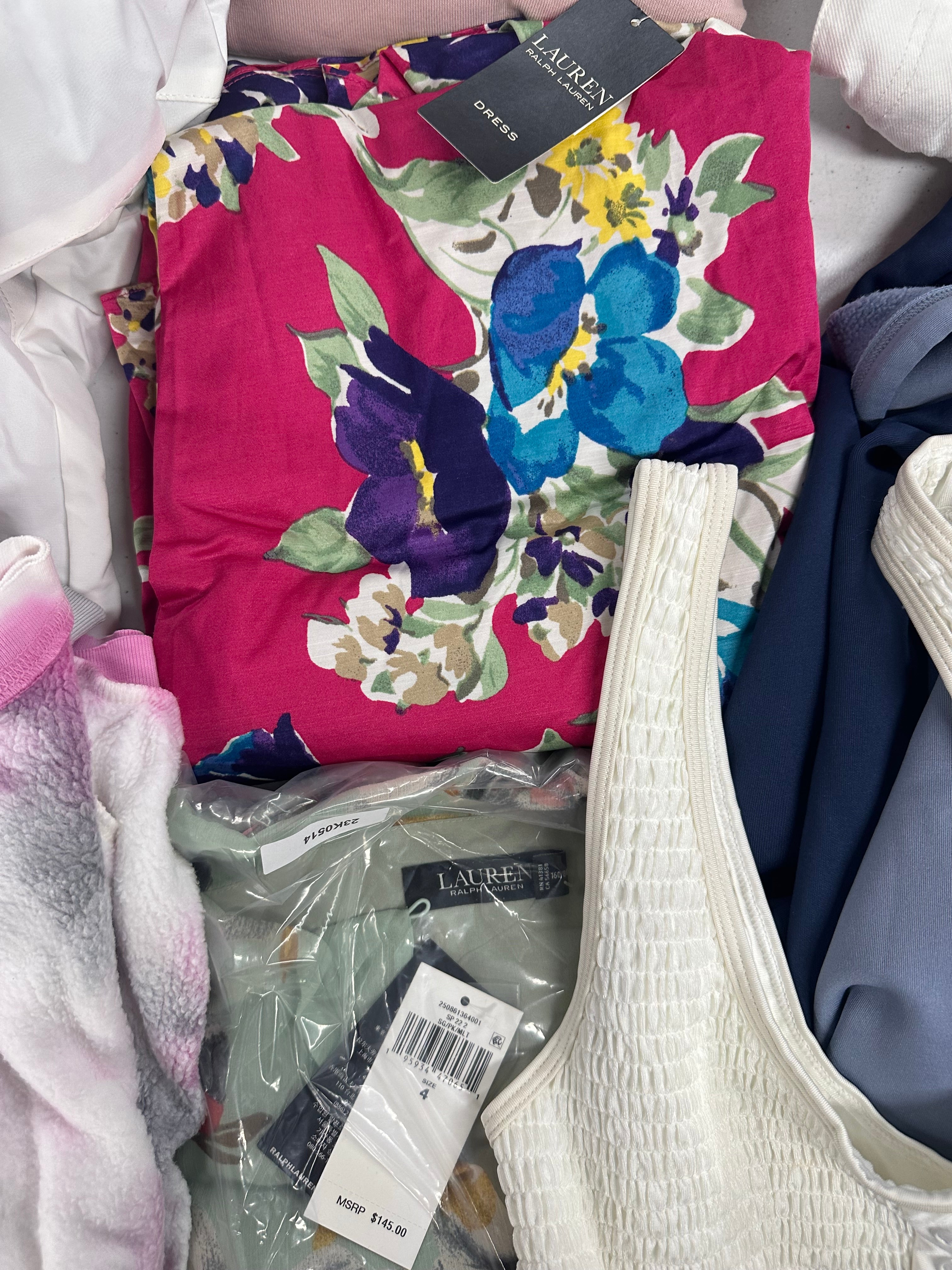 Women's Clothing Assorted Wholesale Lot, LAUREN RALPH LAUREN, MICHAEL KORS , CALVIN KLEIN, NIKE, FREE PEOPLE and more, 11 items, CUSTOMER RETURNS