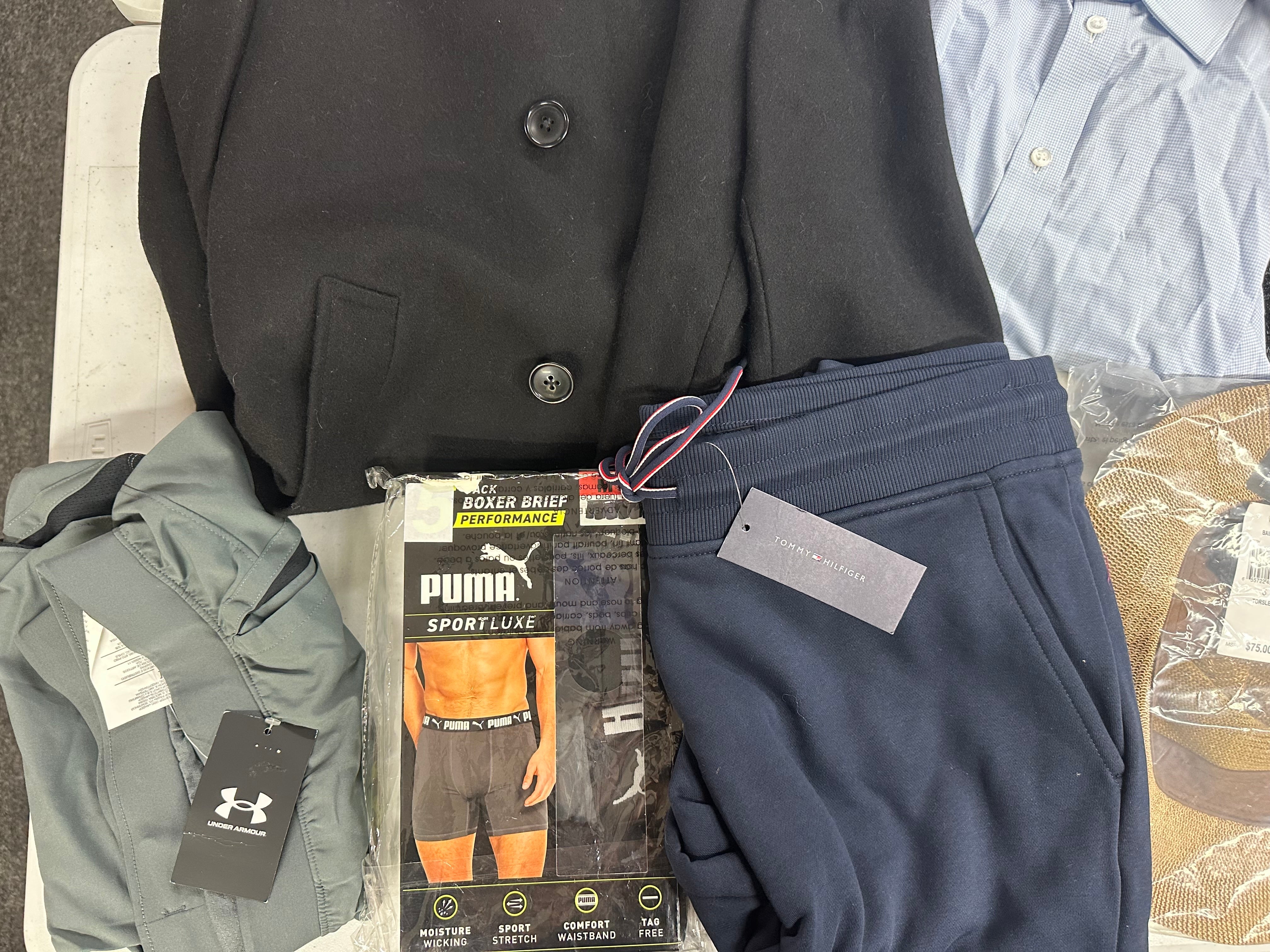Men's Clothings Assorted Wholesale Lot, TURNBULL & ASSER, THEORY, TED BAKER, ERMENEGILDO, NAUTICA, EDDIE BAUER and more, 14 items, CUSTOMER RETURNS