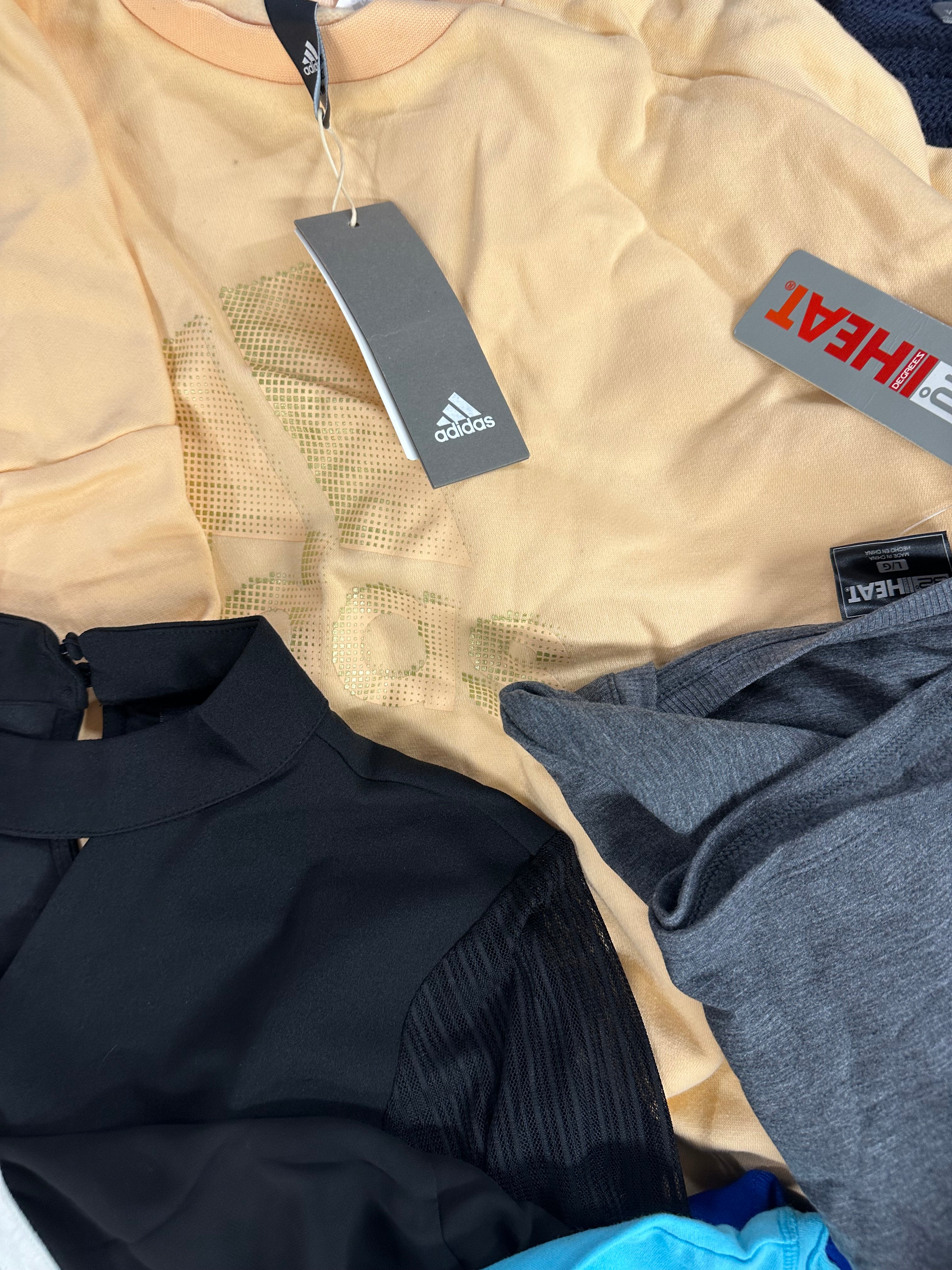 Women's Clothing Tops Wholesale Lot, LUCKY BRAND, TOMMY HILFIGER, ADIDAS, DKNY, LEGENDARY, UNDER ARMOUR and more, 21 items, Shelf Pulls, MSRP $1,361