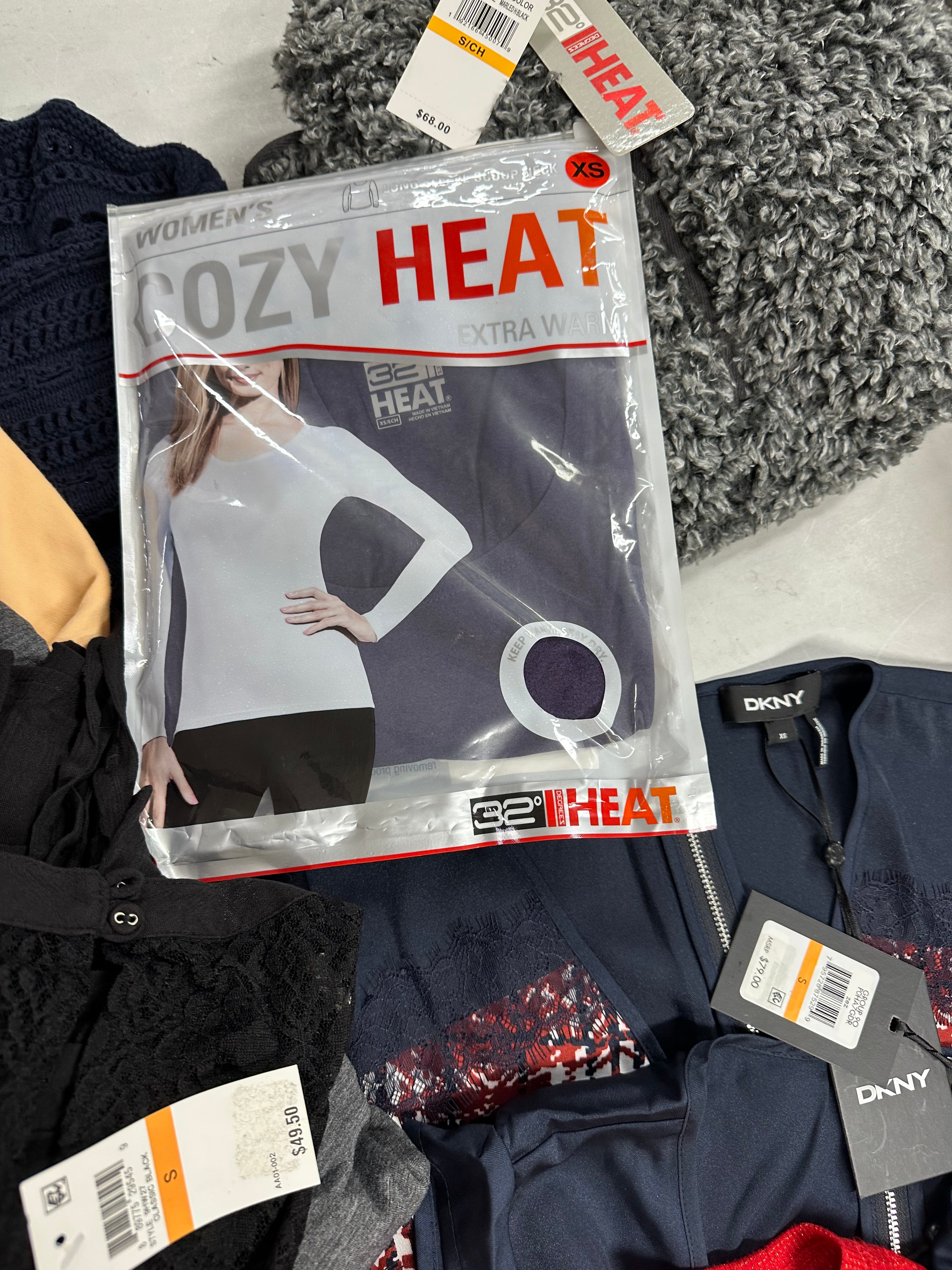 Women's Clothing Tops Wholesale Lot, LUCKY BRAND, TOMMY HILFIGER, ADIDAS, DKNY, LEGENDARY, UNDER ARMOUR and more, 21 items, Shelf Pulls, MSRP $1,361
