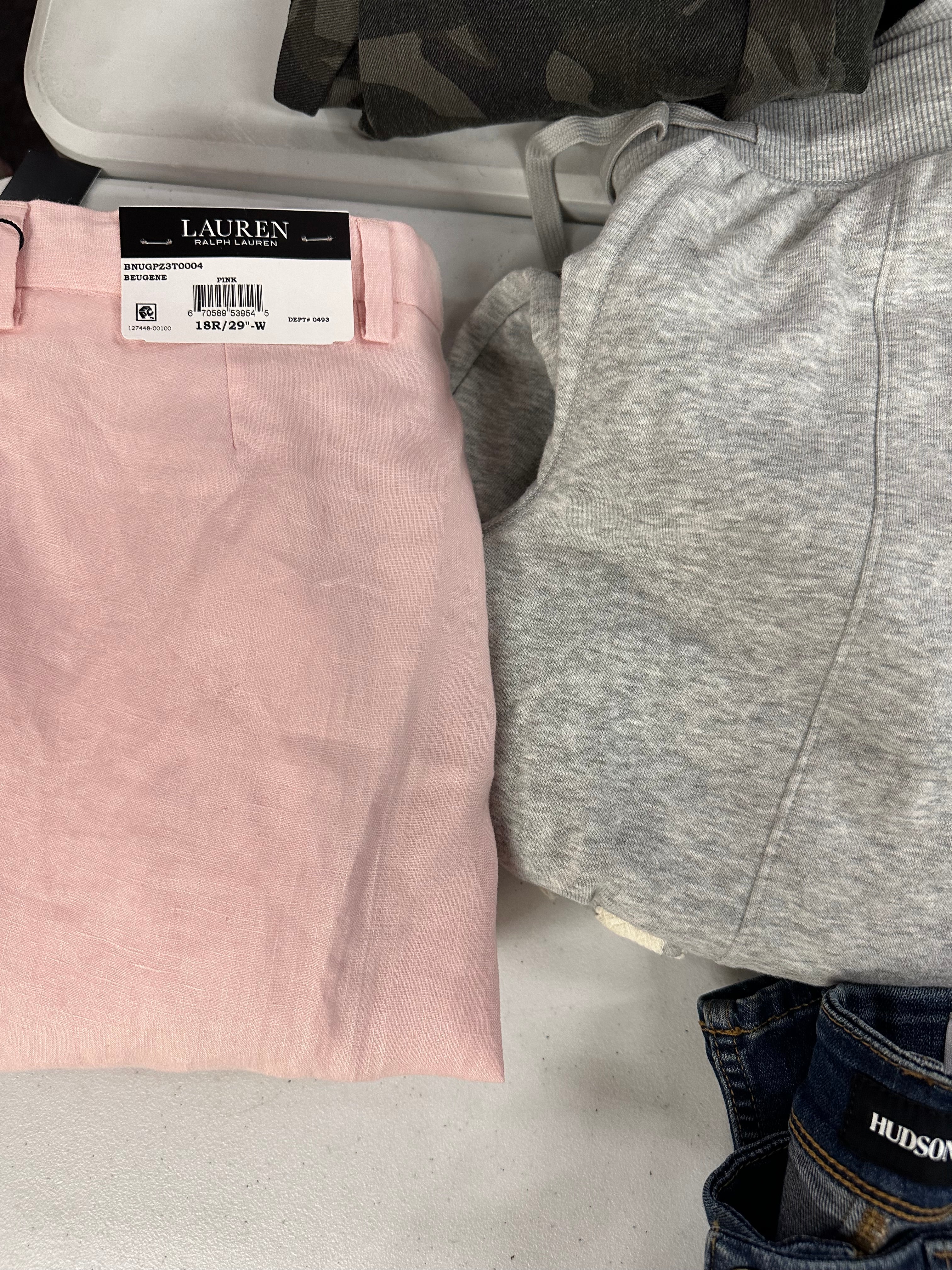 Women's Clothing Bottoms Wholesale Lot, HUDSON, ASICS, DKNY, RALPH LAUREN, CHAMPION and more, 13 items, Shelf Pulls, MSRP $1,250