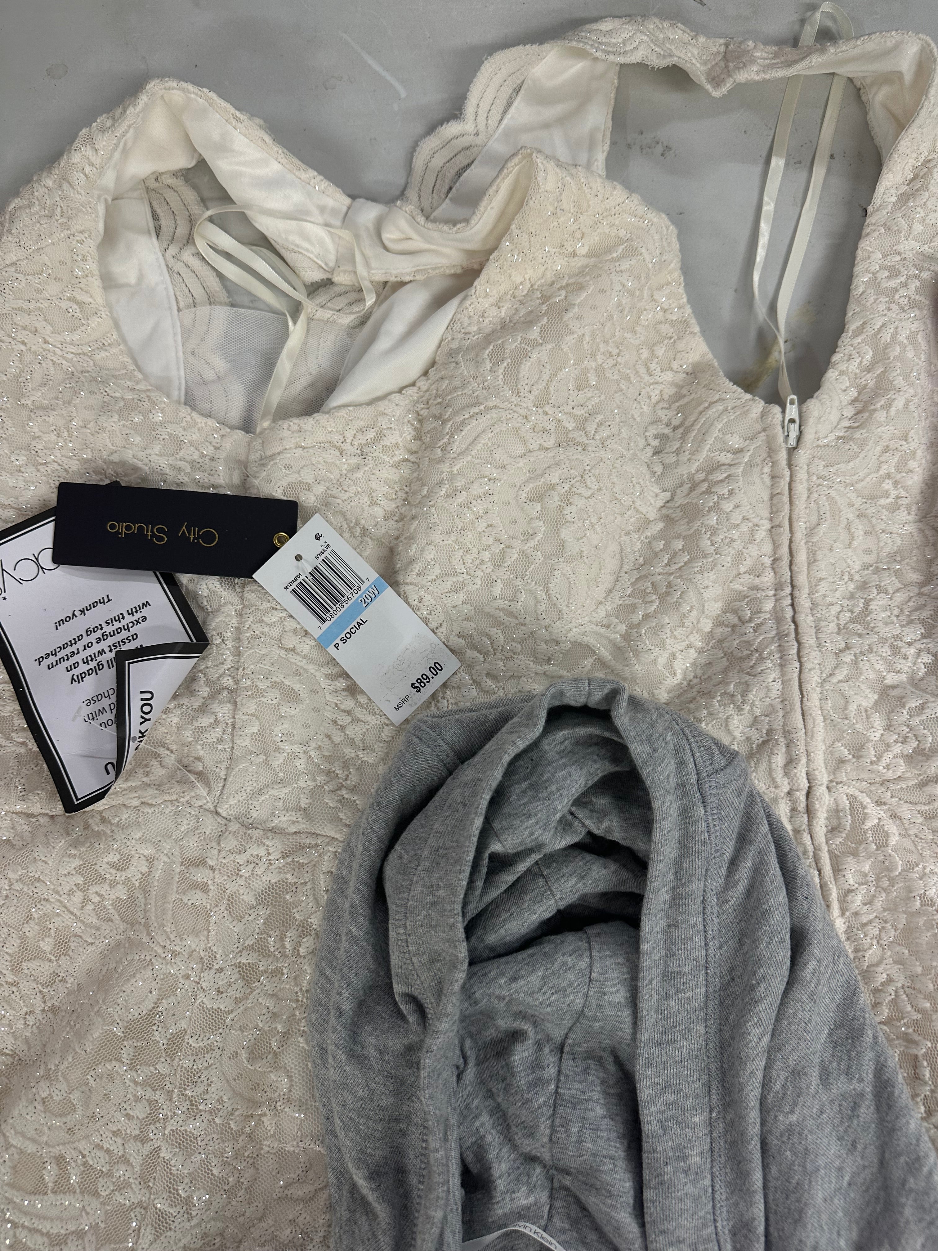 Women's Clothing Assorted Wholesale Lot, JOE'S, SUNDRY, FREE PEOPLE, WARNERS, HANES, CALVIN KLEIN and more, 11 items, Shelf Pulls, MSRP $1,145