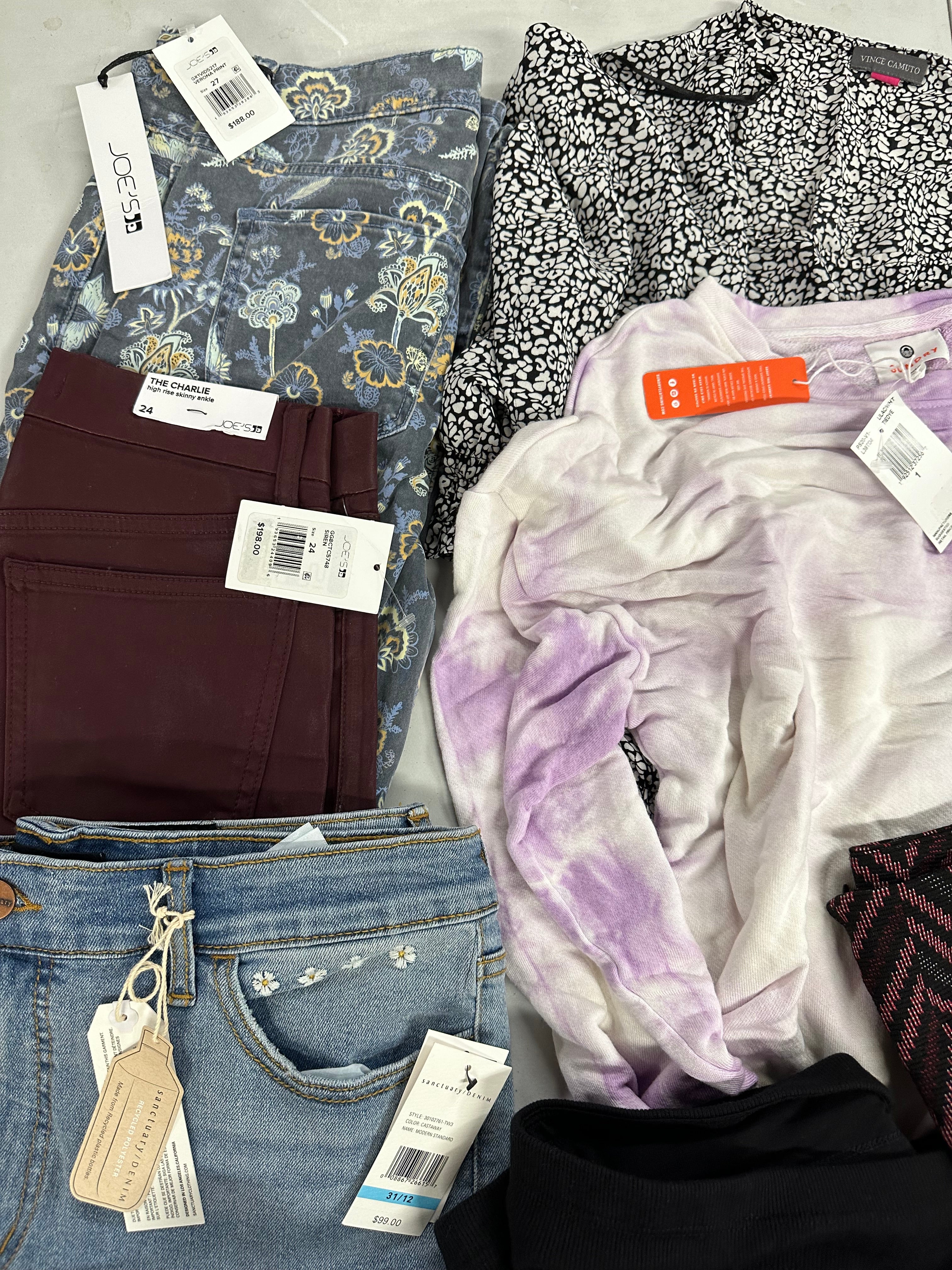 Women's Clothing Pants & Others, Wholesale Lot, JOE'S, UNDER ARMOUR, CALVIN KLEIN, SUNDRY, NIKE, KASPER, SAGE and more, 16 items, Shelf Pulls, MSRP $1,595