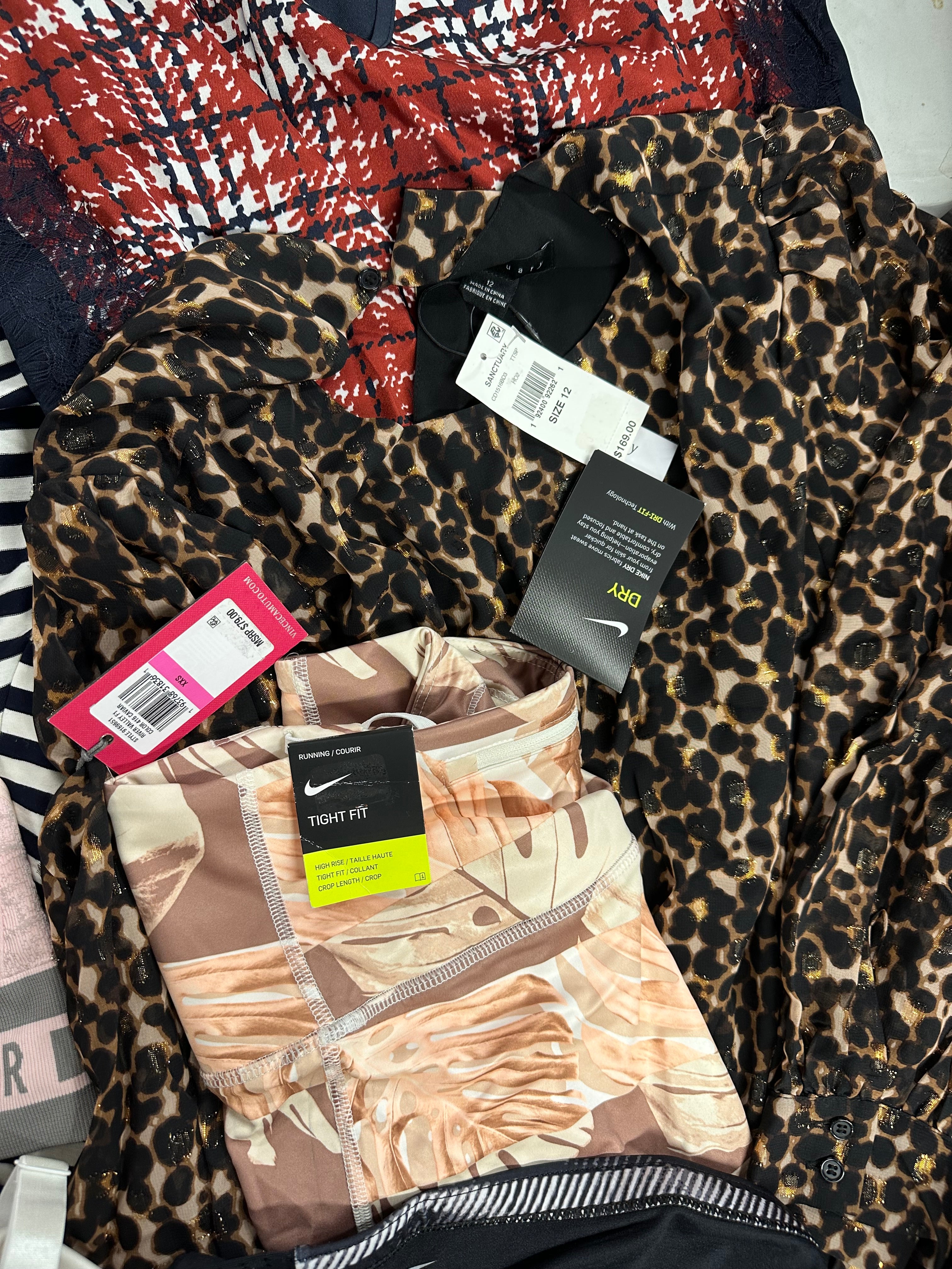 Women's Clothing Pants & Others, Wholesale Lot, JOE'S, UNDER ARMOUR, CALVIN KLEIN, SUNDRY, NIKE, KASPER, SAGE and more, 16 items, Shelf Pulls, MSRP $1,595