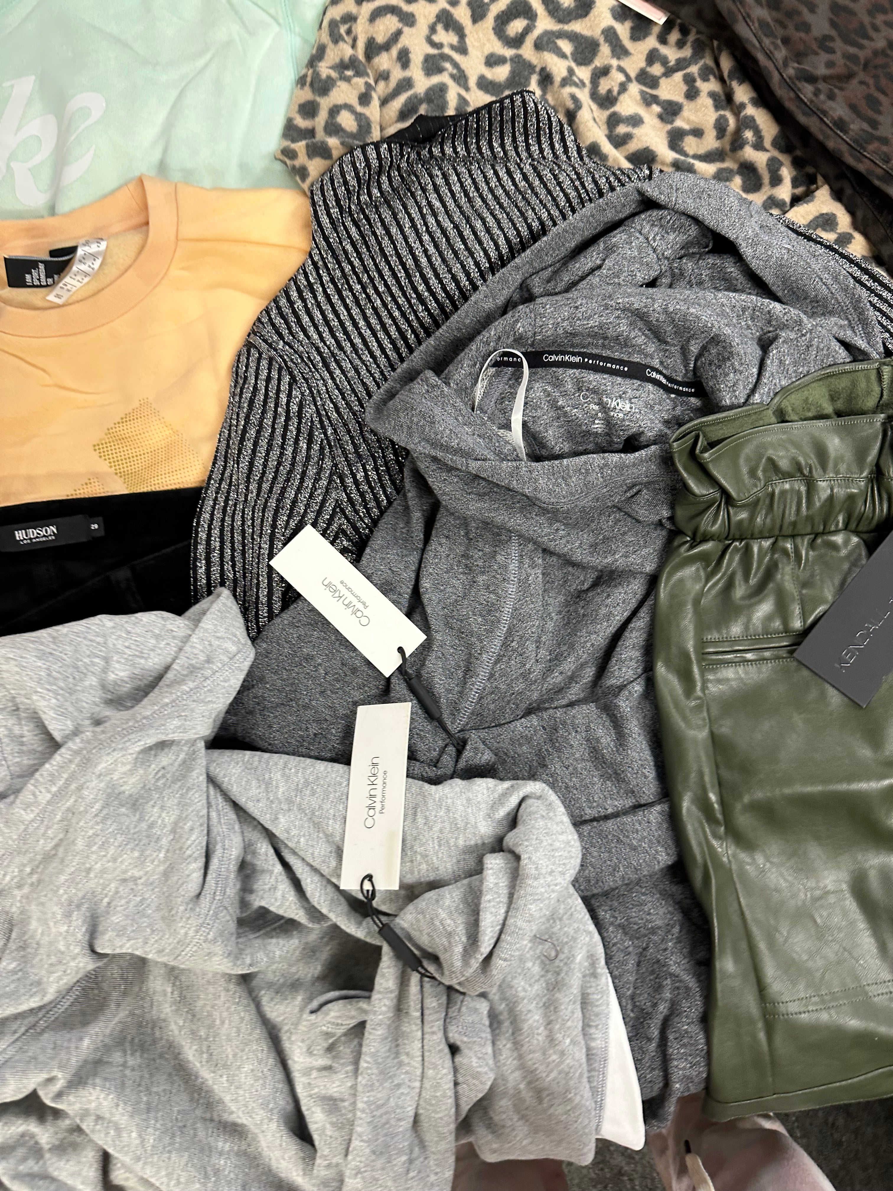 Women's Clothing Skirts & Others Wholesale Lot, HUDSON, ATM, JOE'S, CALVIN KLEIN, NIKE, ADIDAS, AQUA and more, 13 items, Shelf Pulls, MSRP $1,378