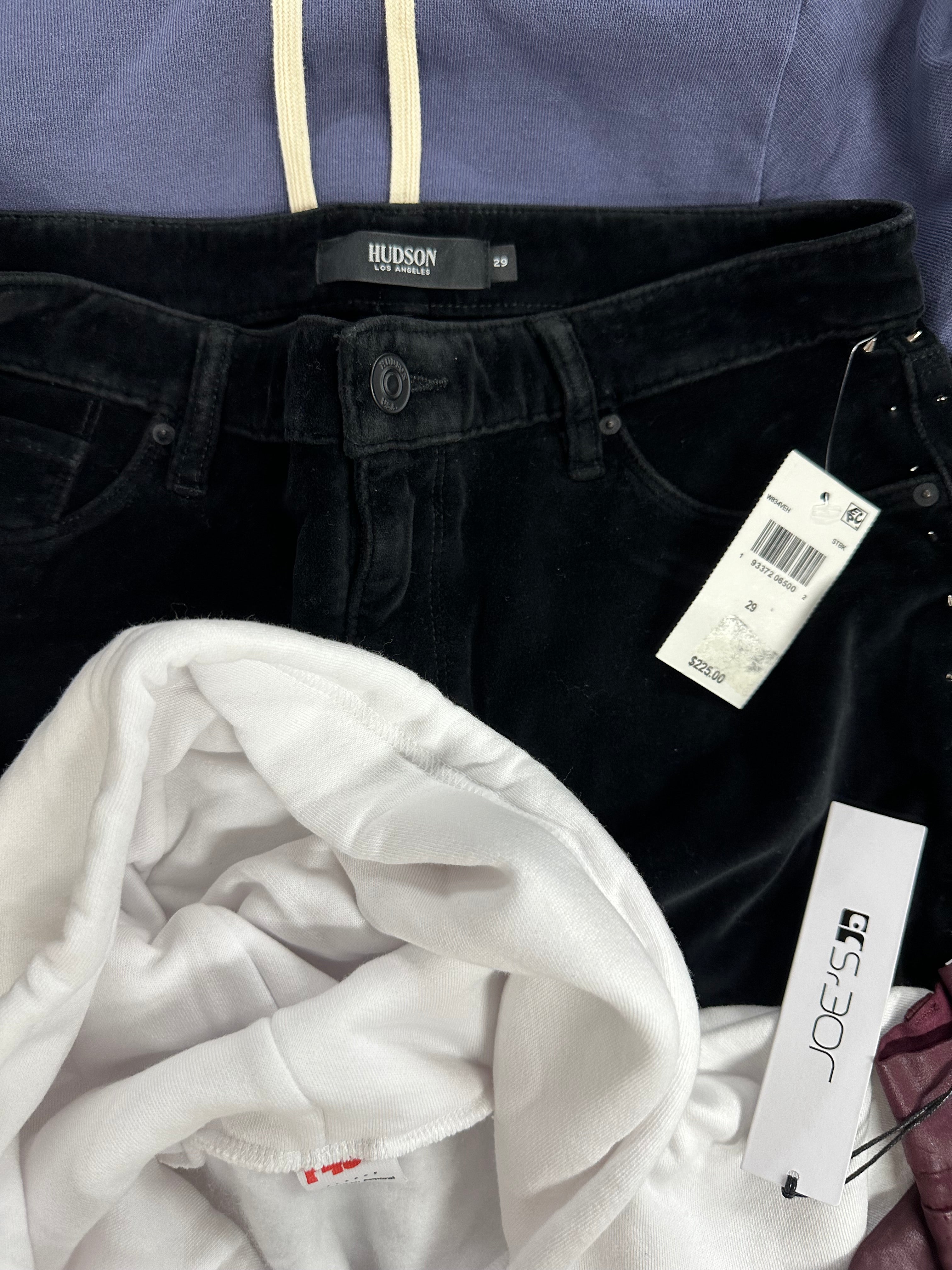 Women's Clothing Assorted Wholesale Lot, HUDSON, JOE'S JEANS, AMERICAN APPAREL and more, 12 items, Shelf Pulls, MSRP $1,391