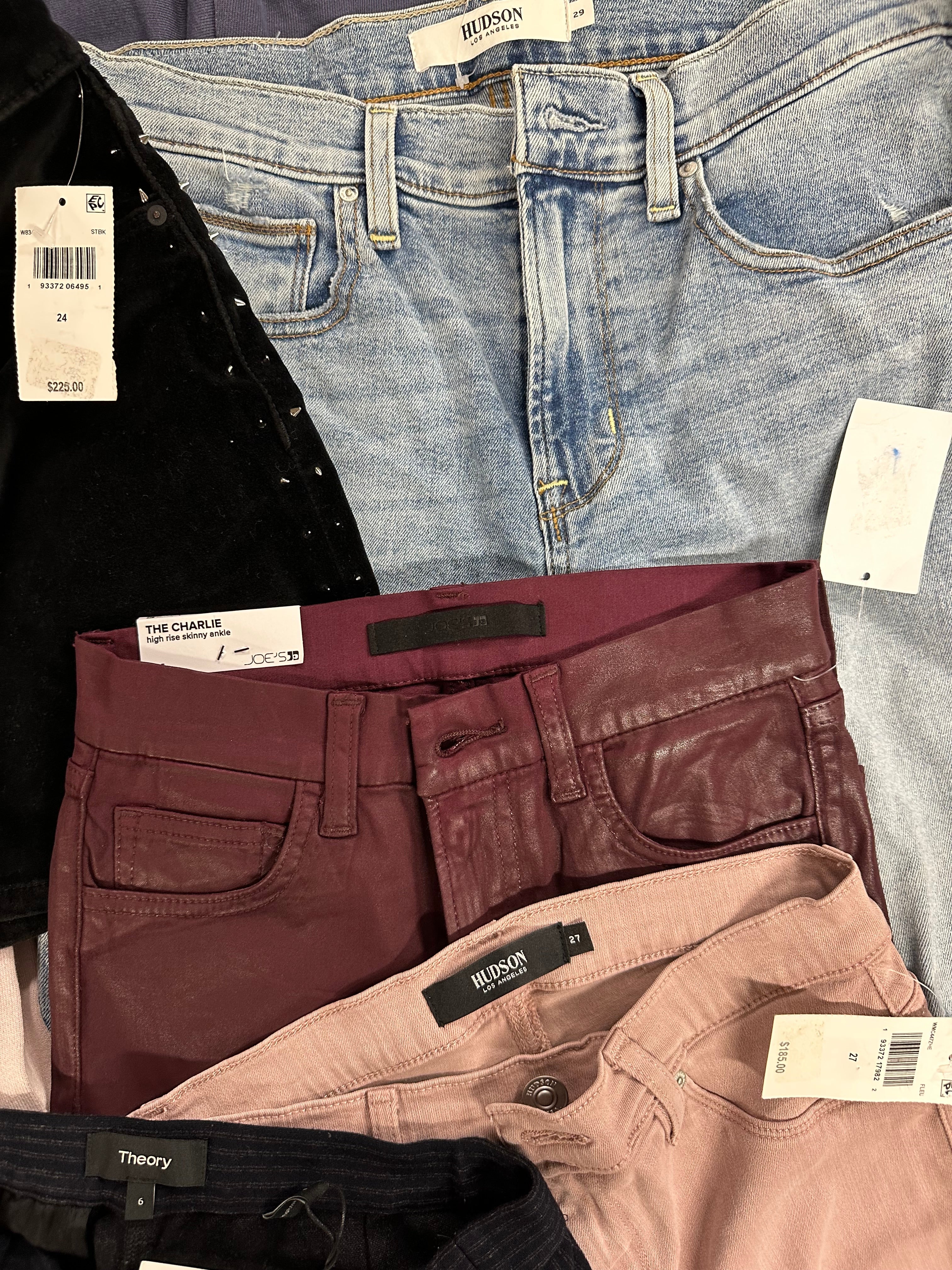 Women's Clothing Assorted Wholesale Lot, THEORY, Joe,s, HUDSON, AMERICAN APPAREL and more, 13 items, Shelf Pulls, MSRP $1,624