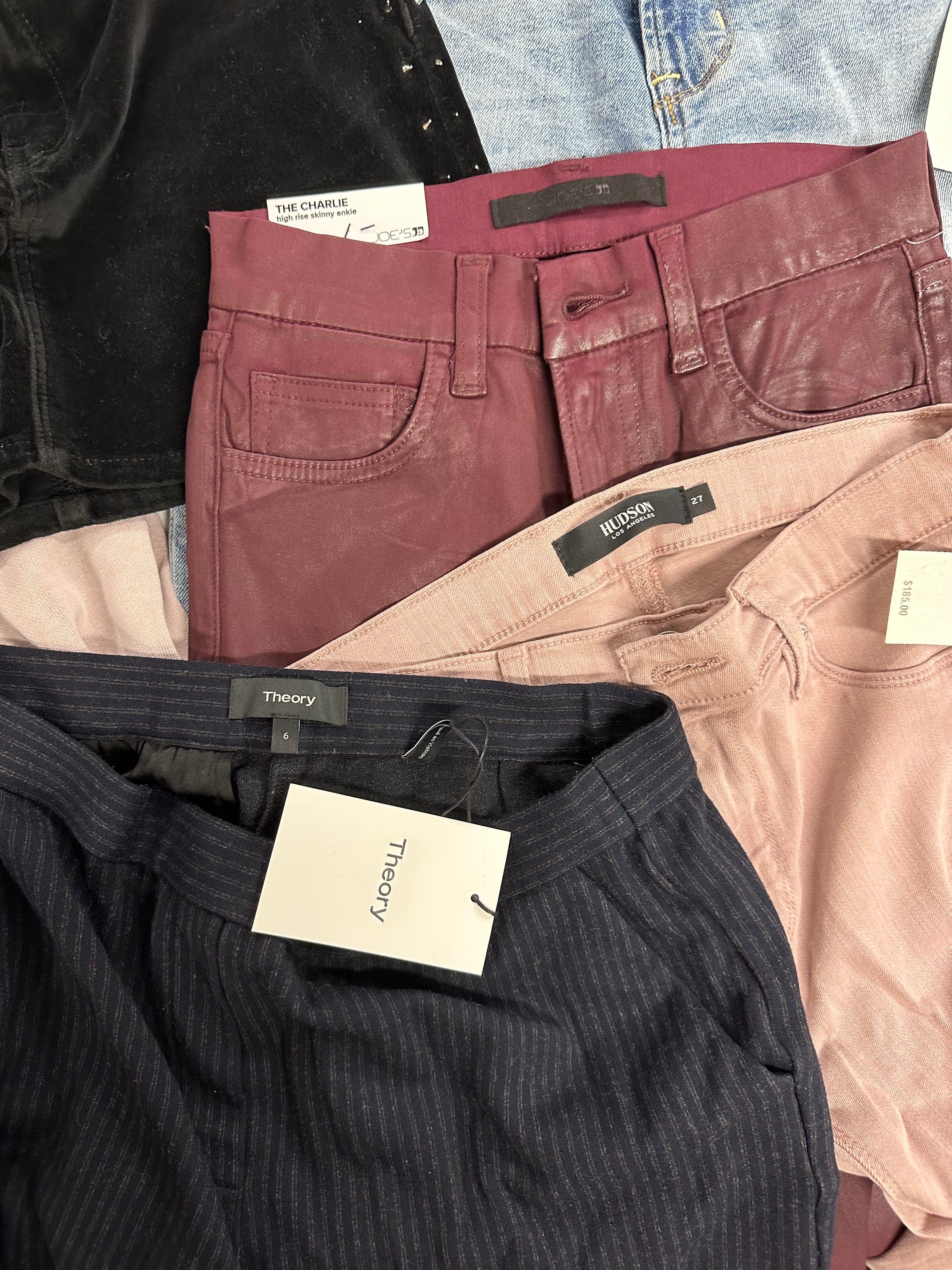 Women's Clothing Assorted Wholesale Lot, THEORY, Joe,s, HUDSON, AMERICAN APPAREL and more, 13 items, Shelf Pulls, MSRP $1,624