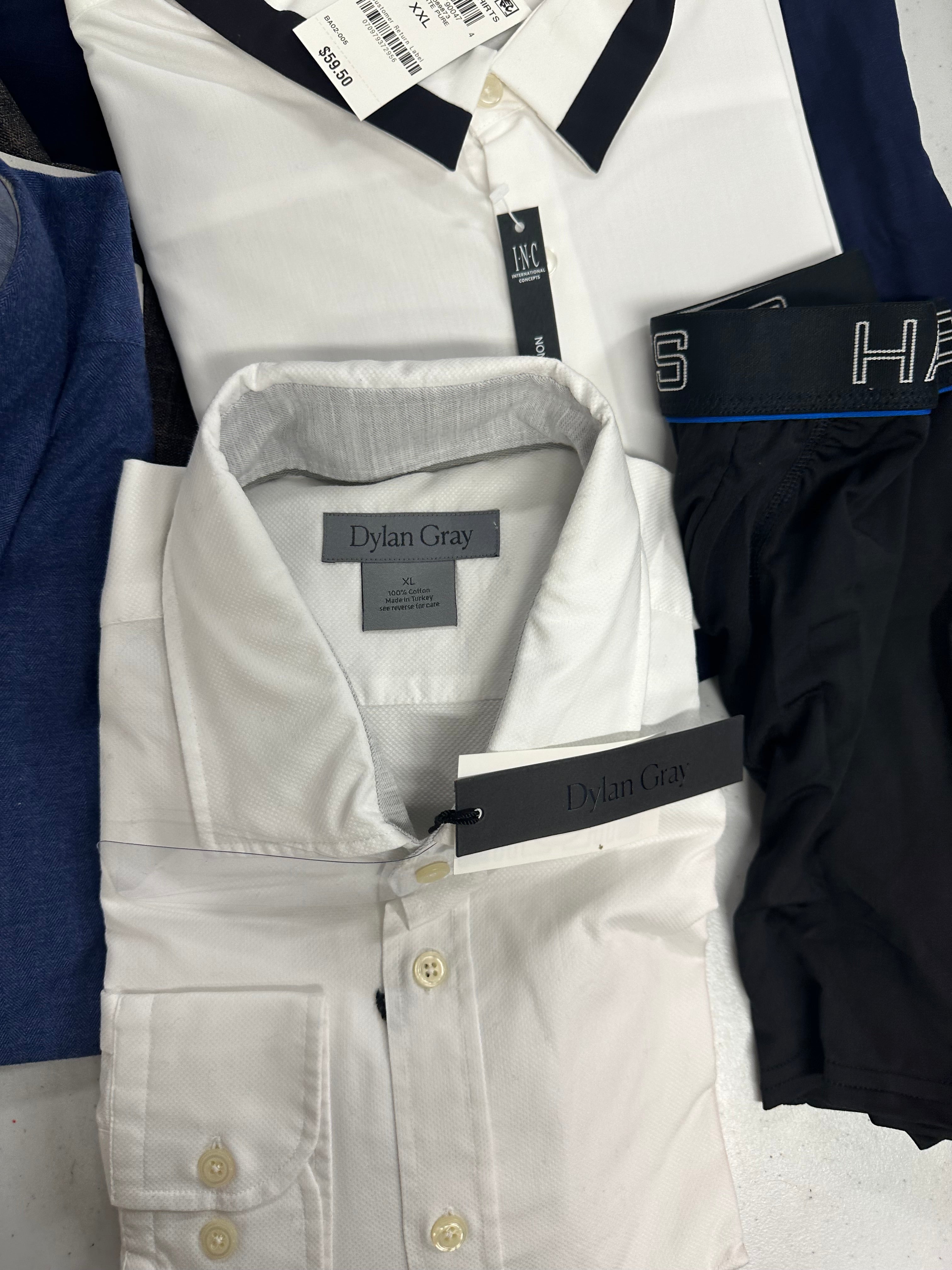 Men's Clothing Sweaters and Other Wholesale Lot, TOMMY HILFIGER, PENFIELD, DYLAN GRAY, NAS1, HANES and more, 11 items, Shelf Pulls, MSRP $1,271