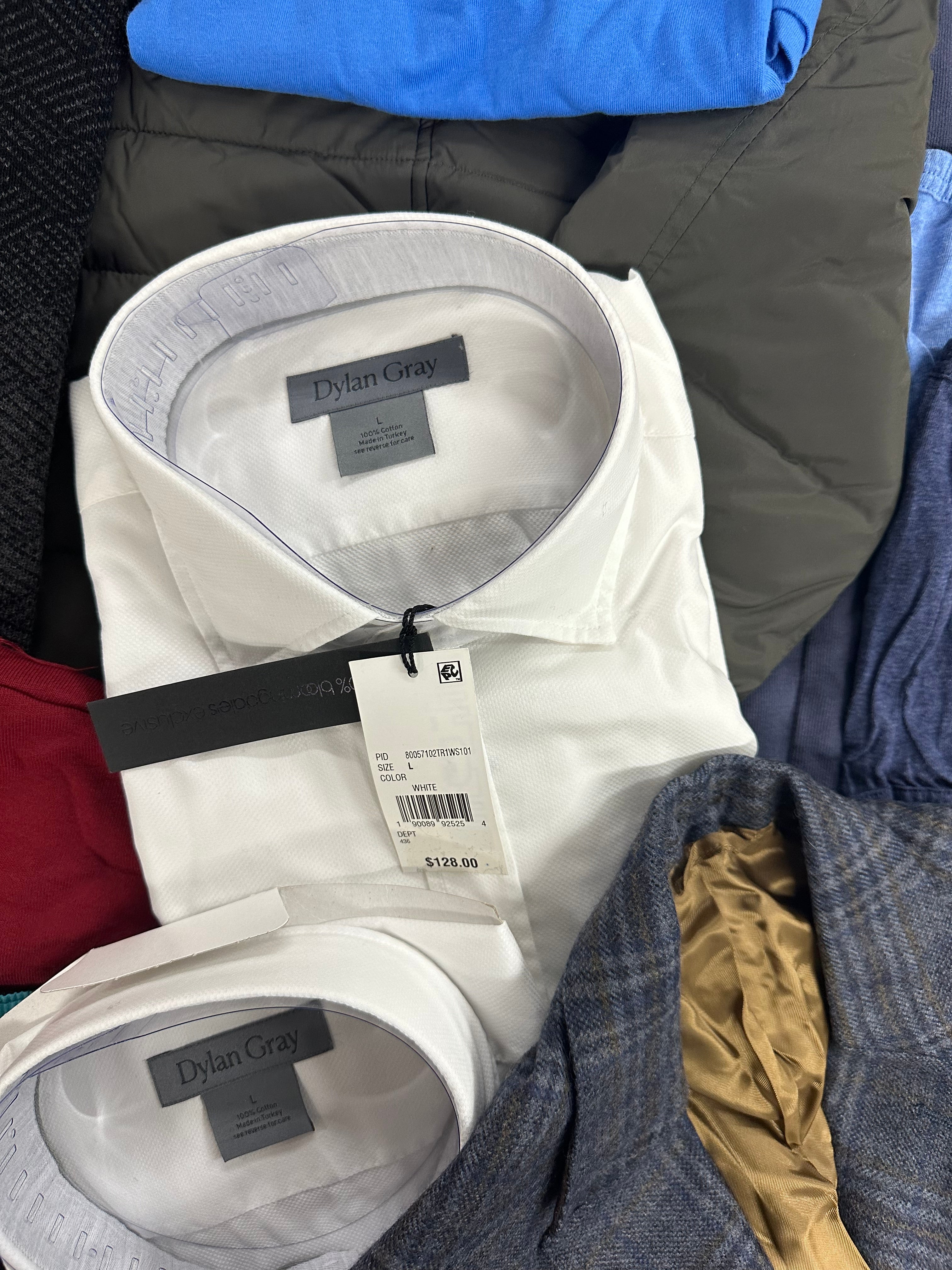 Men's Clothing Assorted Wholesale Lot, NAUTICA, PENFIELD, CALVIN KLEIN, AMERICAN APPAREL, JOCKEY and more, 14 items, Shelf Pulls, MSRP $1,680