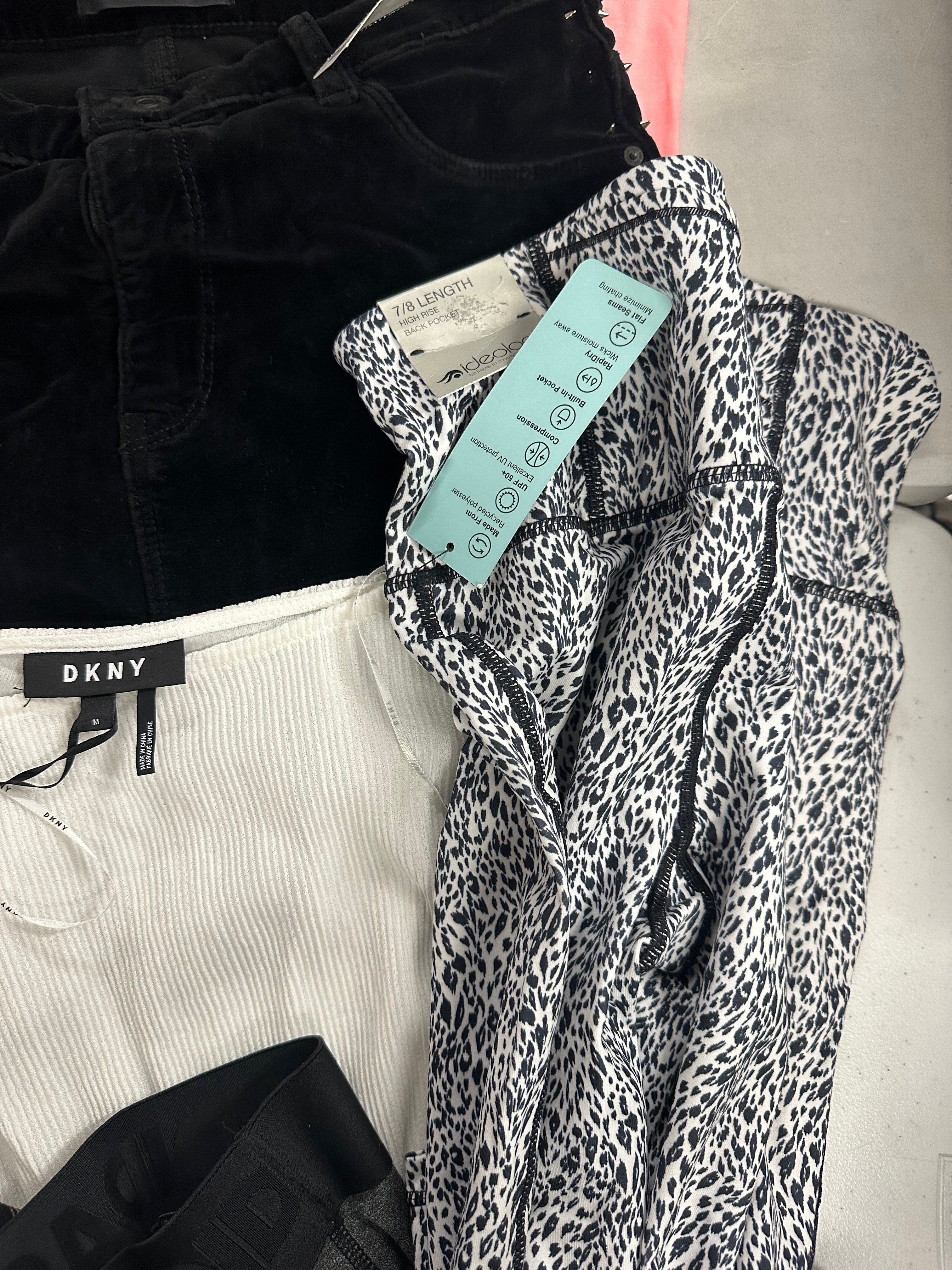 Women's Clothing Assorted Wholesale Lot, DKNY, HUDSON, CALVIN KLEIN, ADIDAS, AMERICAN APPAREL, DEREK HEART and more, 15 items, Shelf Pulls, MSRP $848