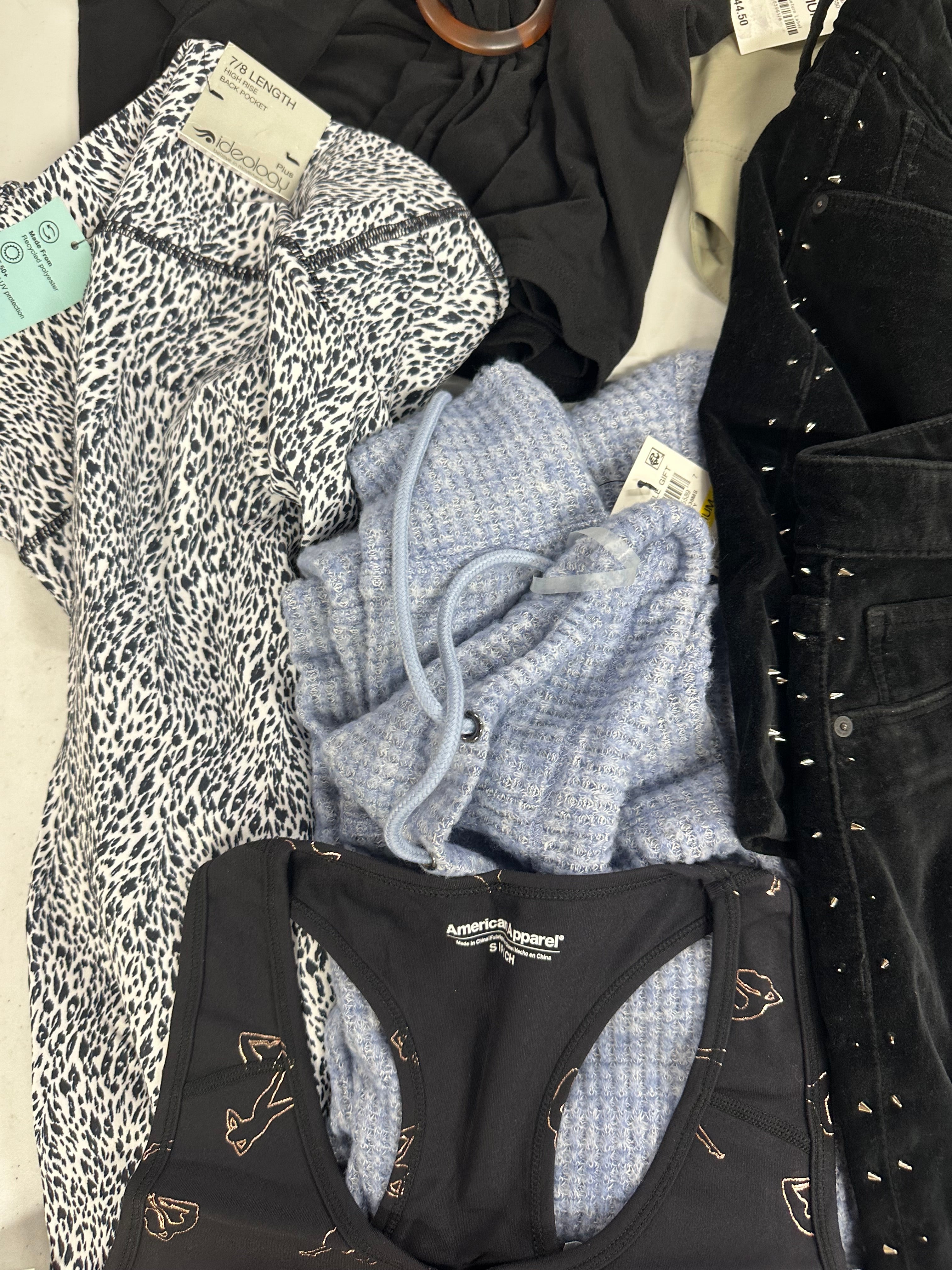 Women's Clothing Assorted Wholesale Lot, POLO RALPH LAUREN, HUDSON, AMERICAN APPAREL, BAR III, IDEOLOGY and more, 14 items, Shelf Pulls, MSRP $1,209