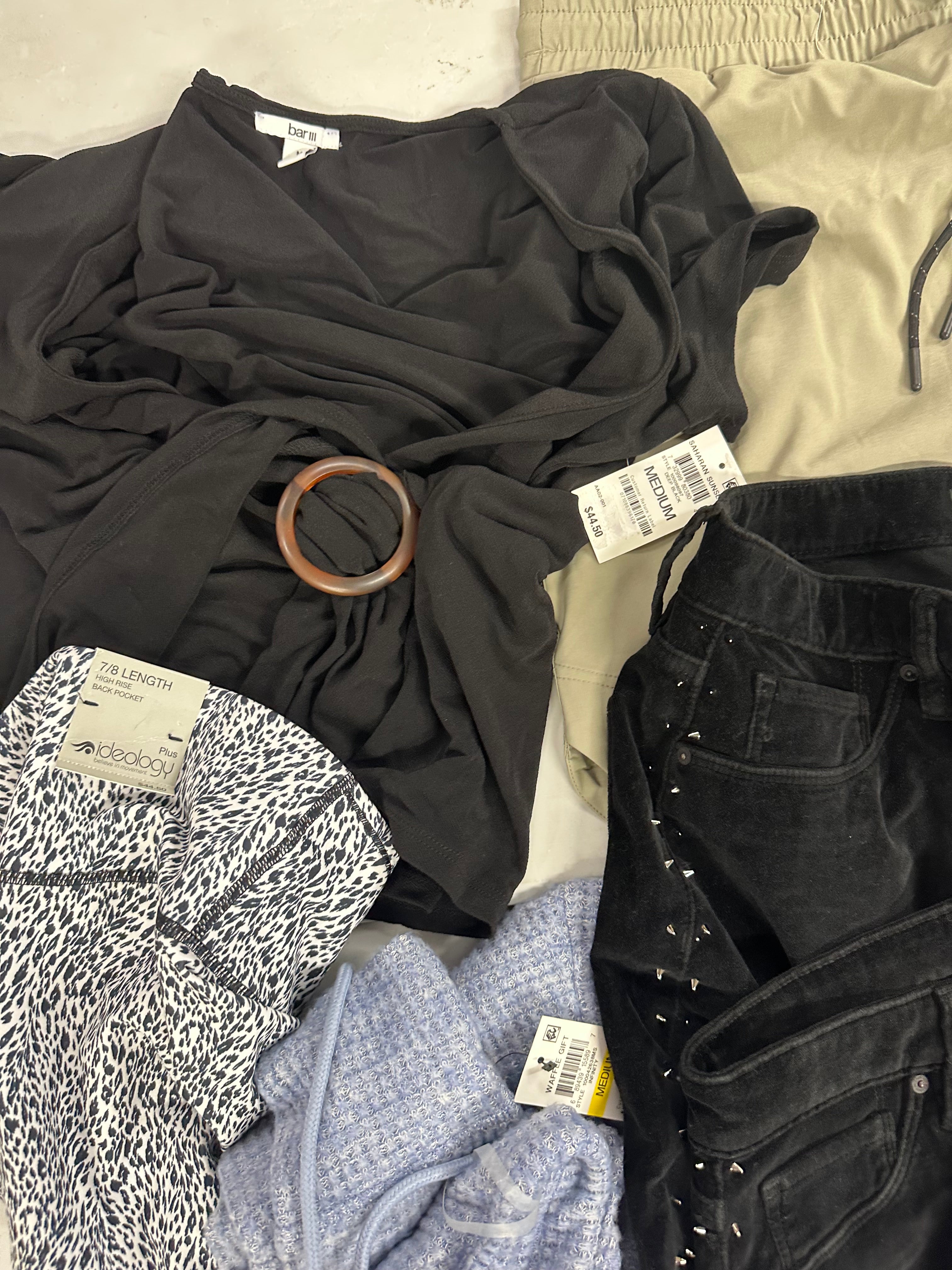 Women's Clothing Assorted Wholesale Lot, POLO RALPH LAUREN, HUDSON, AMERICAN APPAREL, BAR III, IDEOLOGY and more, 14 items, Shelf Pulls, MSRP $1,209