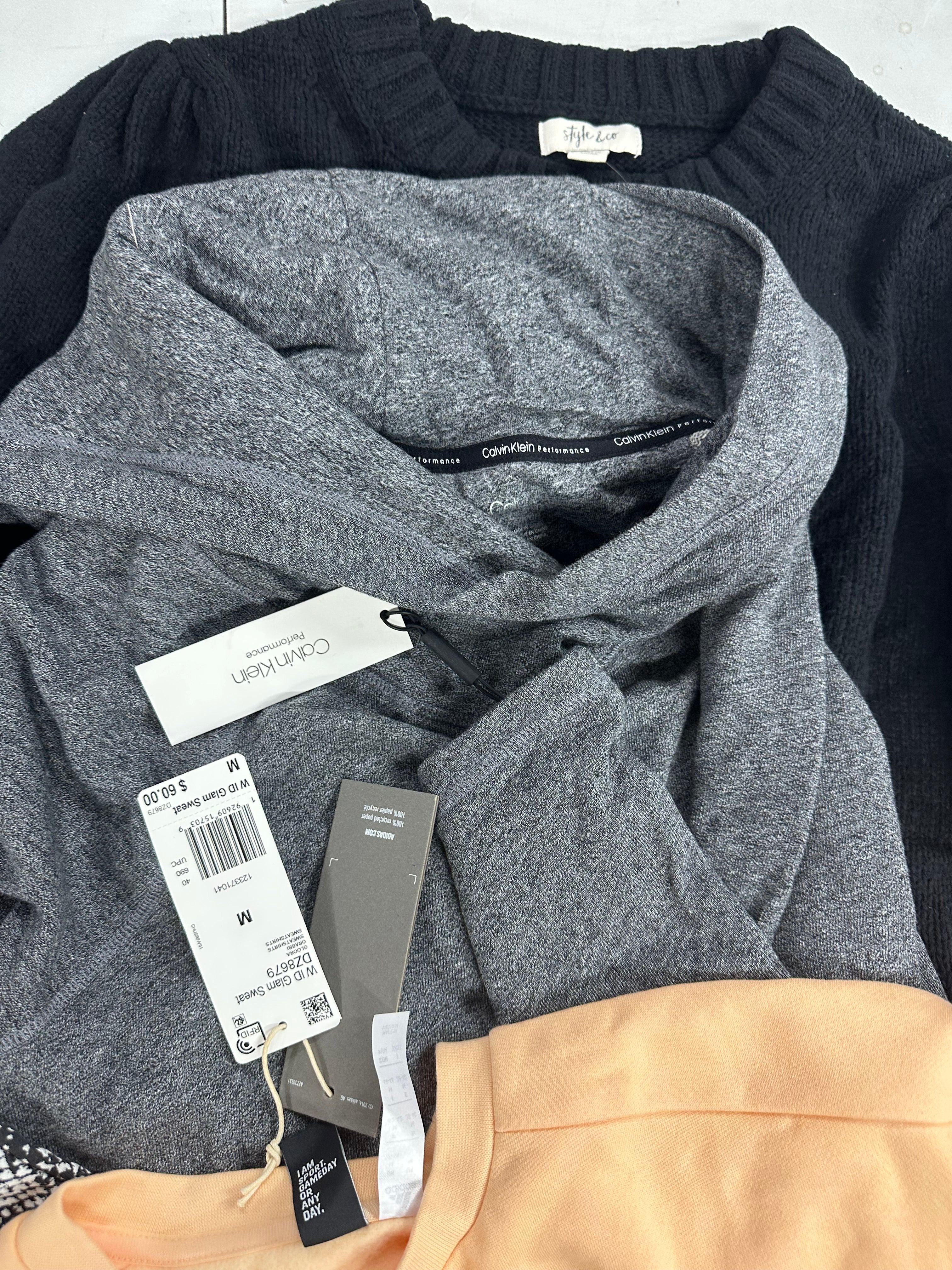 Women's Clothing Assorted Wholesale Lot, ADIDAS, HUDSON, CALVIN KLEIN, STYLE & CO and more, 11 items, Shelf Pulls, MSRP $926
