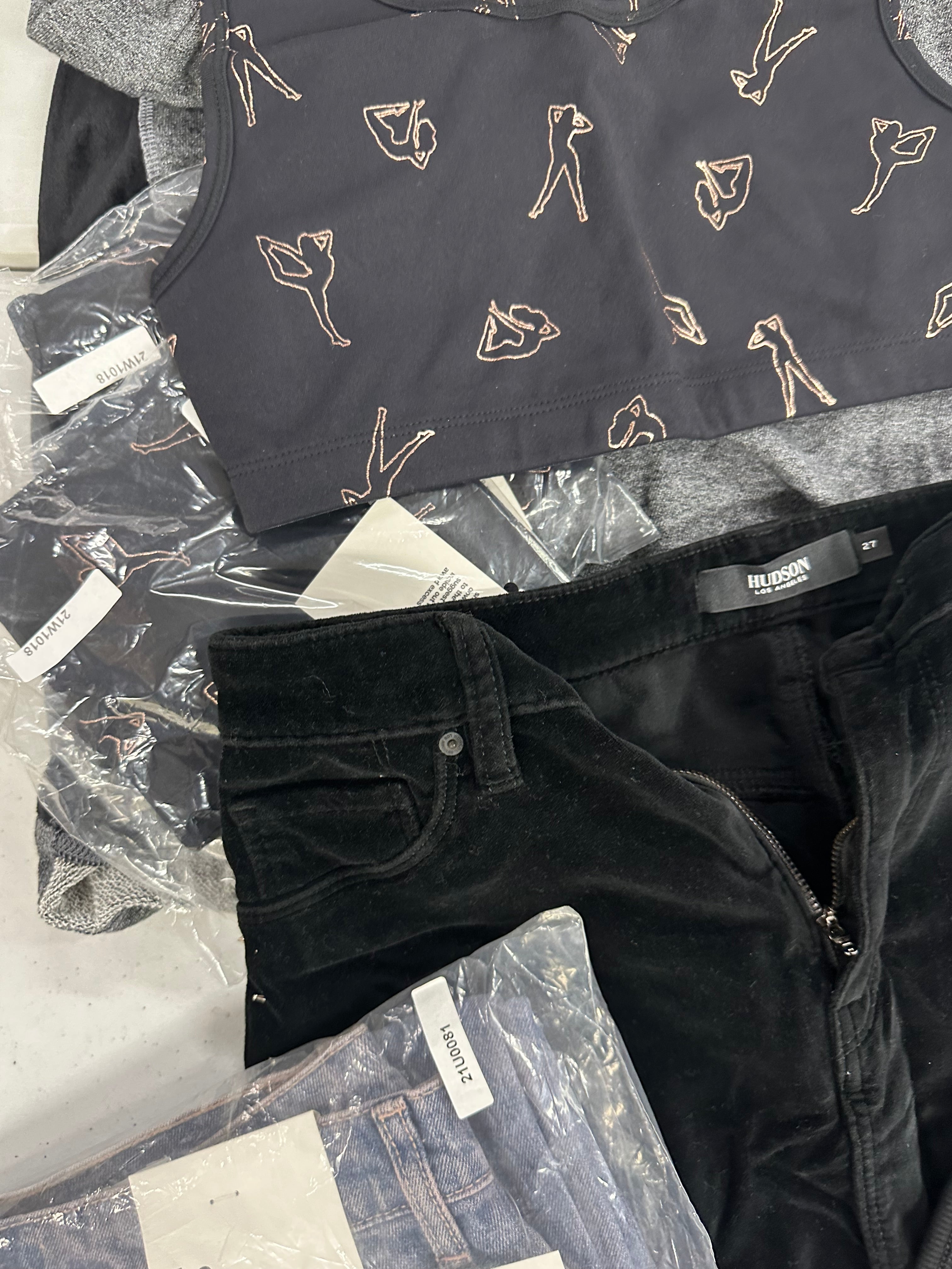 Women's Clothing Assorted Wholesale Lot, JOE'S JEANS, CALVIN KLEIN, HUDSON, AMERICAN APPAREL and more, 11 items, Shelf Pulls, MSRP $976