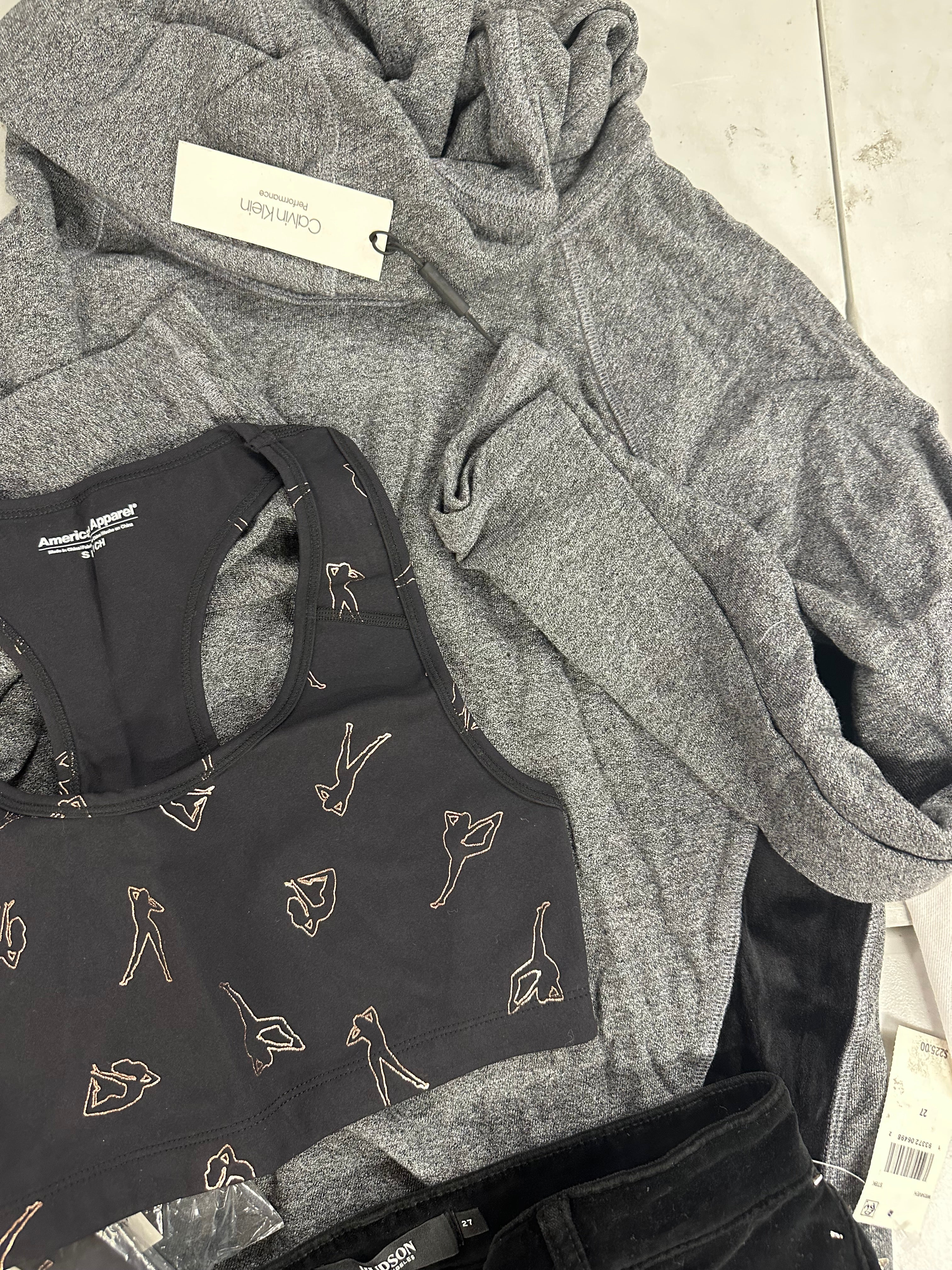 Women's Clothing Assorted Wholesale Lot, JOE'S JEANS, CALVIN KLEIN, HUDSON, AMERICAN APPAREL and more, 11 items, Shelf Pulls, MSRP $976