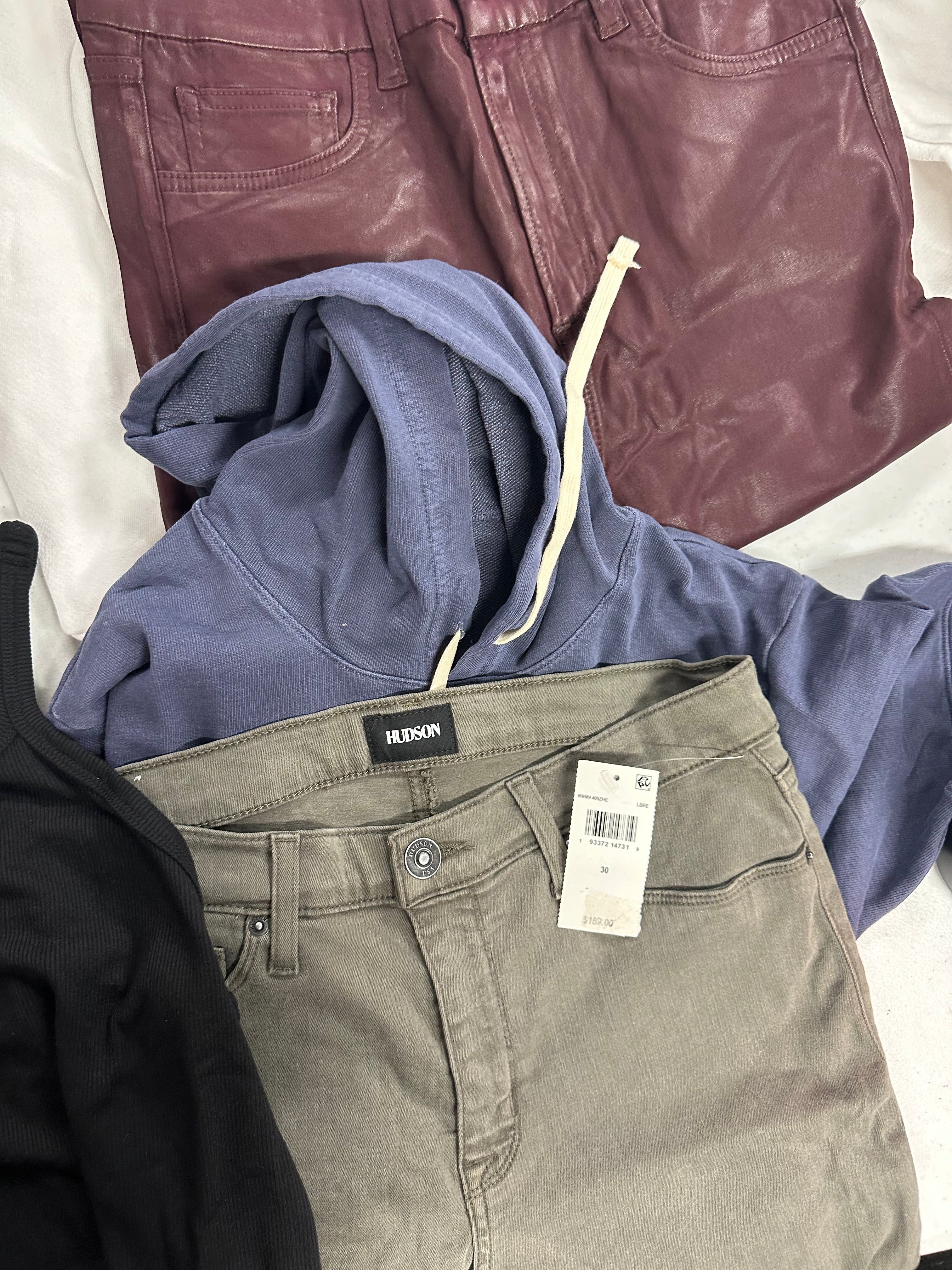 Women's Clothing Assorted Wholesale Lot, JOE'S JEANS, CALVIN KLEIN, HUDSON, AMERICAN APPAREL and more, 11 items, Shelf Pulls, MSRP $976