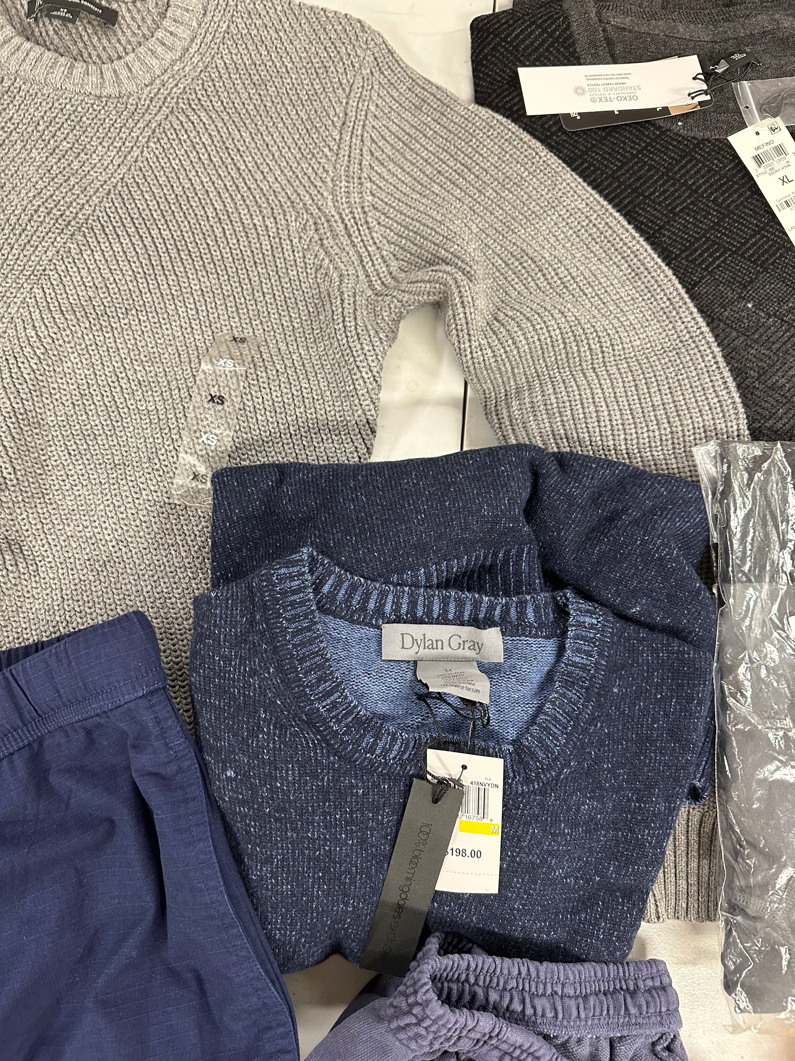 Men's Clothing Assorted Wholesale Lot, PENFIELD, ADIDAS, AMERICAN APPAREL, DYLAN GRAY, ALFANI and more, 12 items, Shelf Pulls, MSRP $767