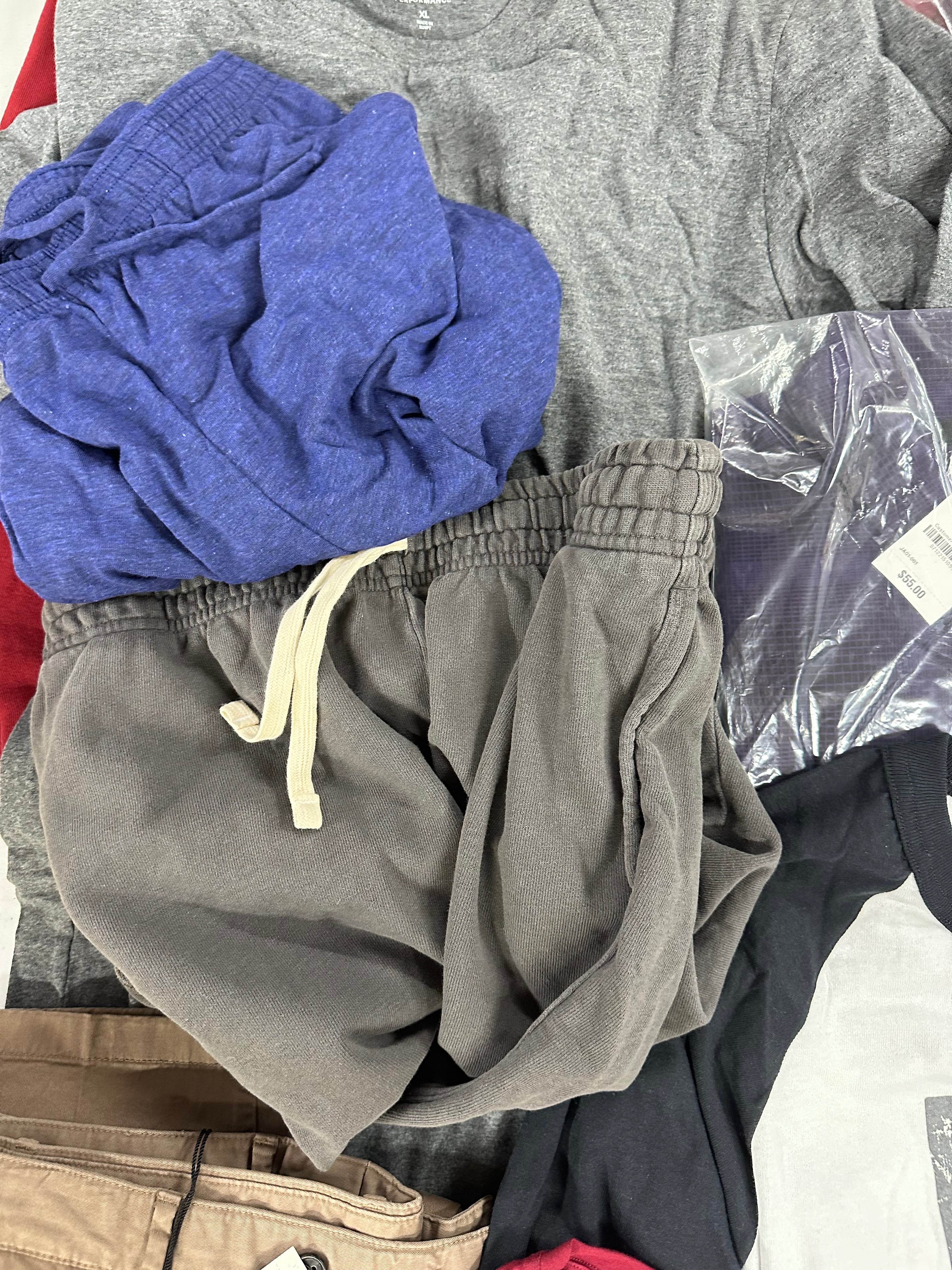 Men's Clothing Assorted Wholesale Lot, ADIDAS, AMERICAN APPAREL, SOFFE, CLUB ROOM, SUICIDE and more, 15 items, Shelf Pulls, MSRP $779