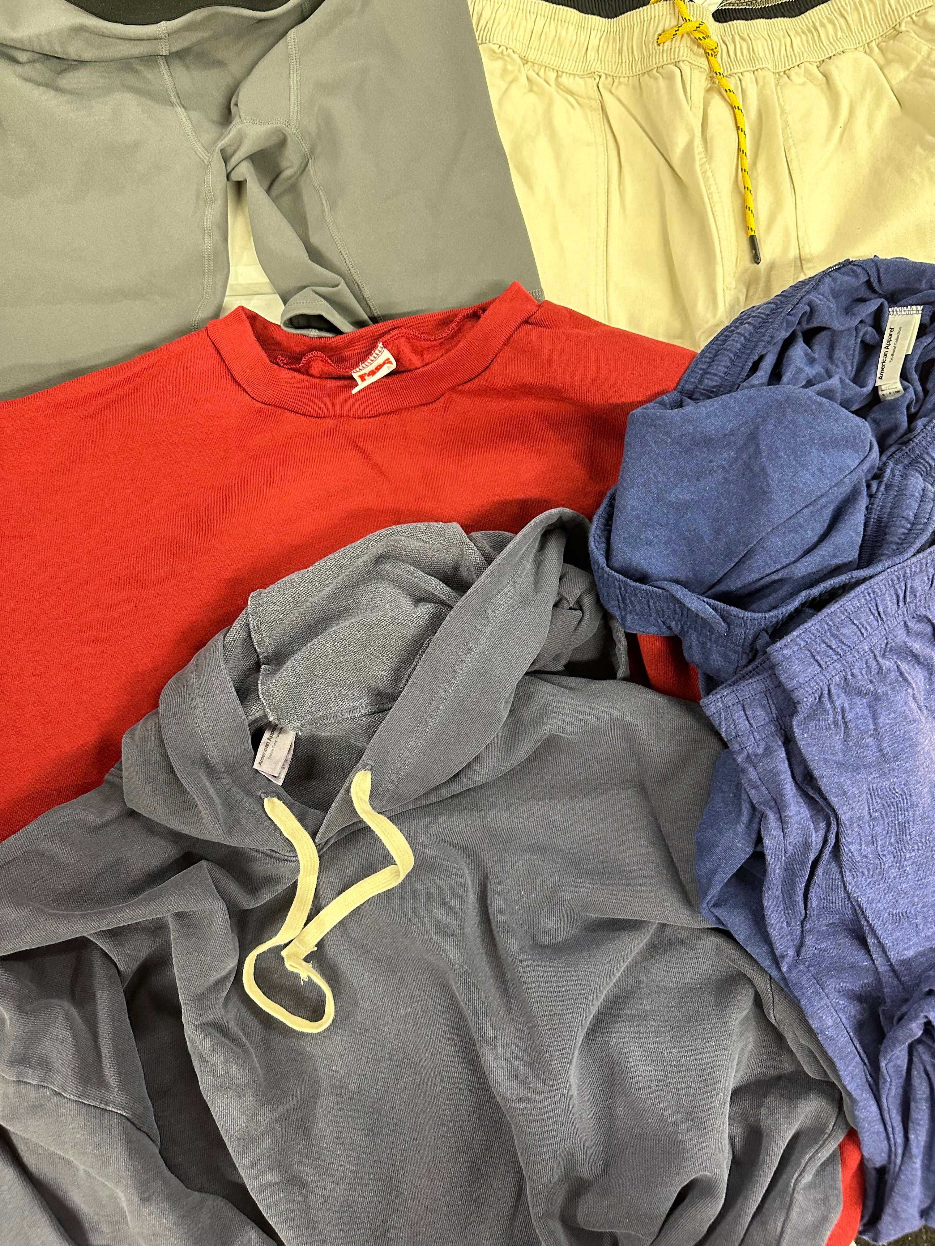 Men's Clothing Assorted Wholesale Lot, ADIDAS, PENFIELD, AMERICAN APPAREL, INC and more, 13 items, Shelf Pulls, MSRP $689