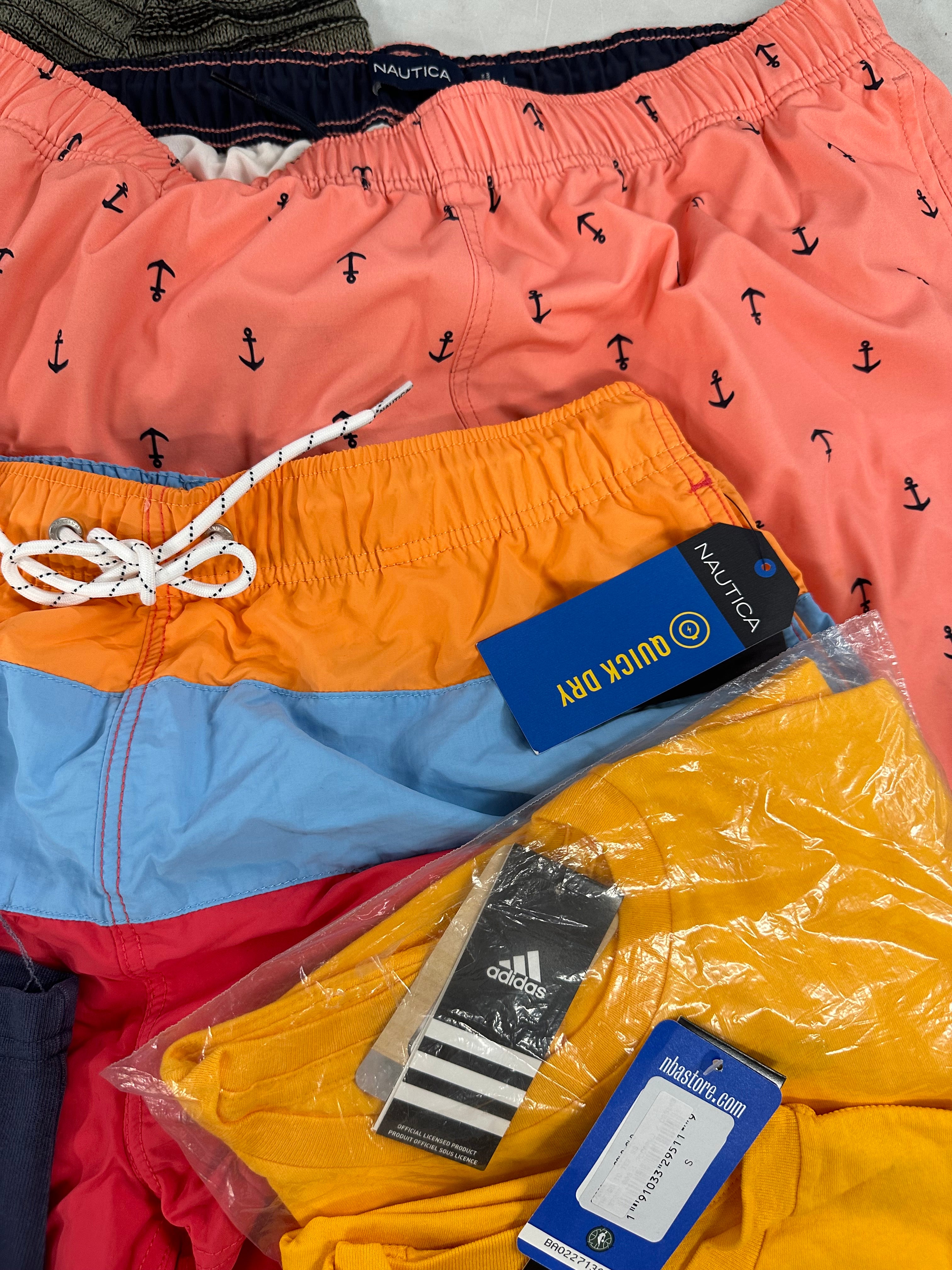 Men's Clothing Assorted Wholesale Lot, ARMANI EXCHANGE, NAUTICA, ADIDAS, GENTS, AMERICAN APPAREL and more, 14 items, Shelf Pulls, MSRP $900