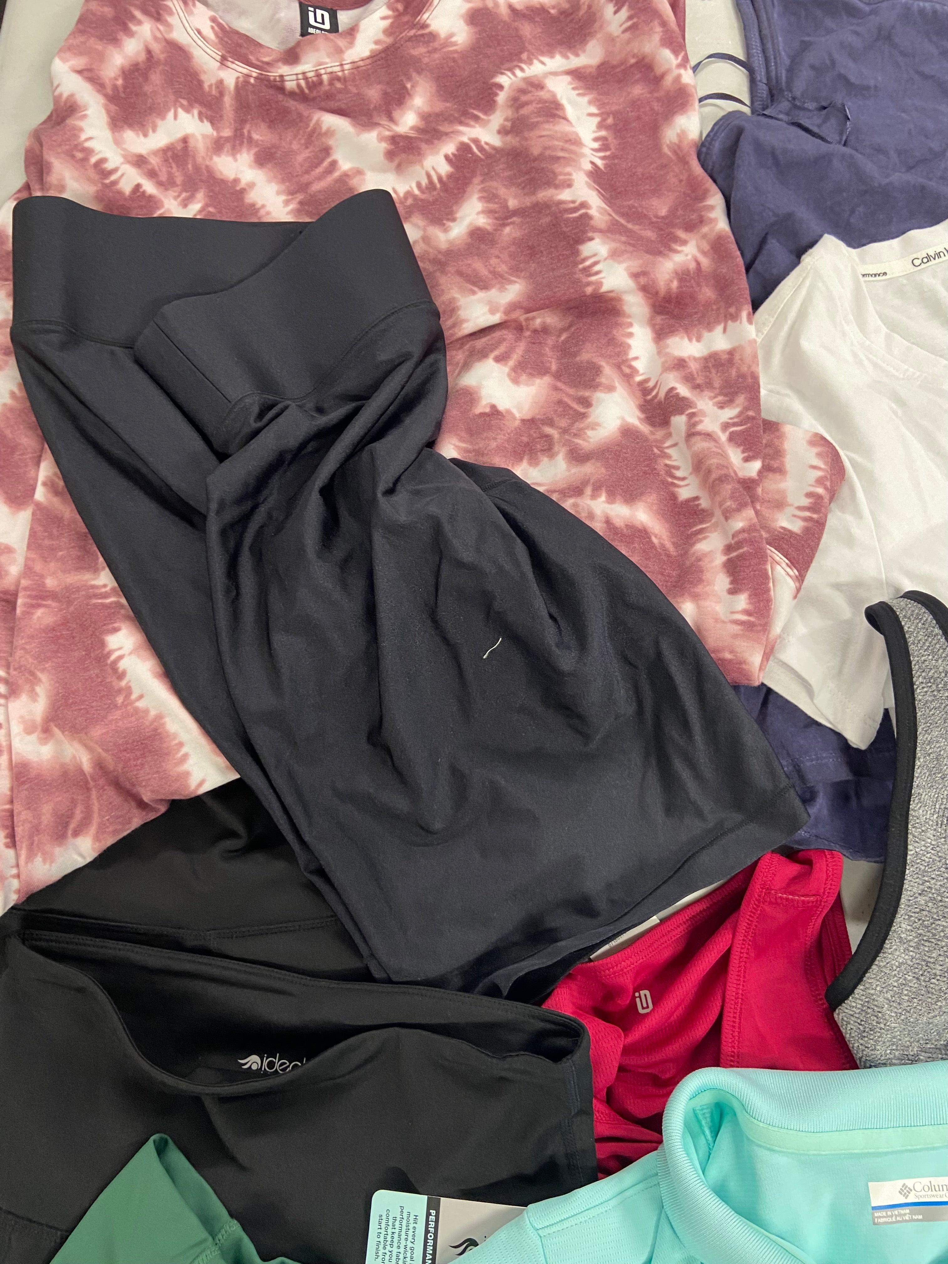 Women's Clothing Activewear Wholesale Lot, COLUMBIA, ADIDAS, CALVIN KLEIN, COTTON ON and more, 13 items, Shelf Pulls, MSRP $420