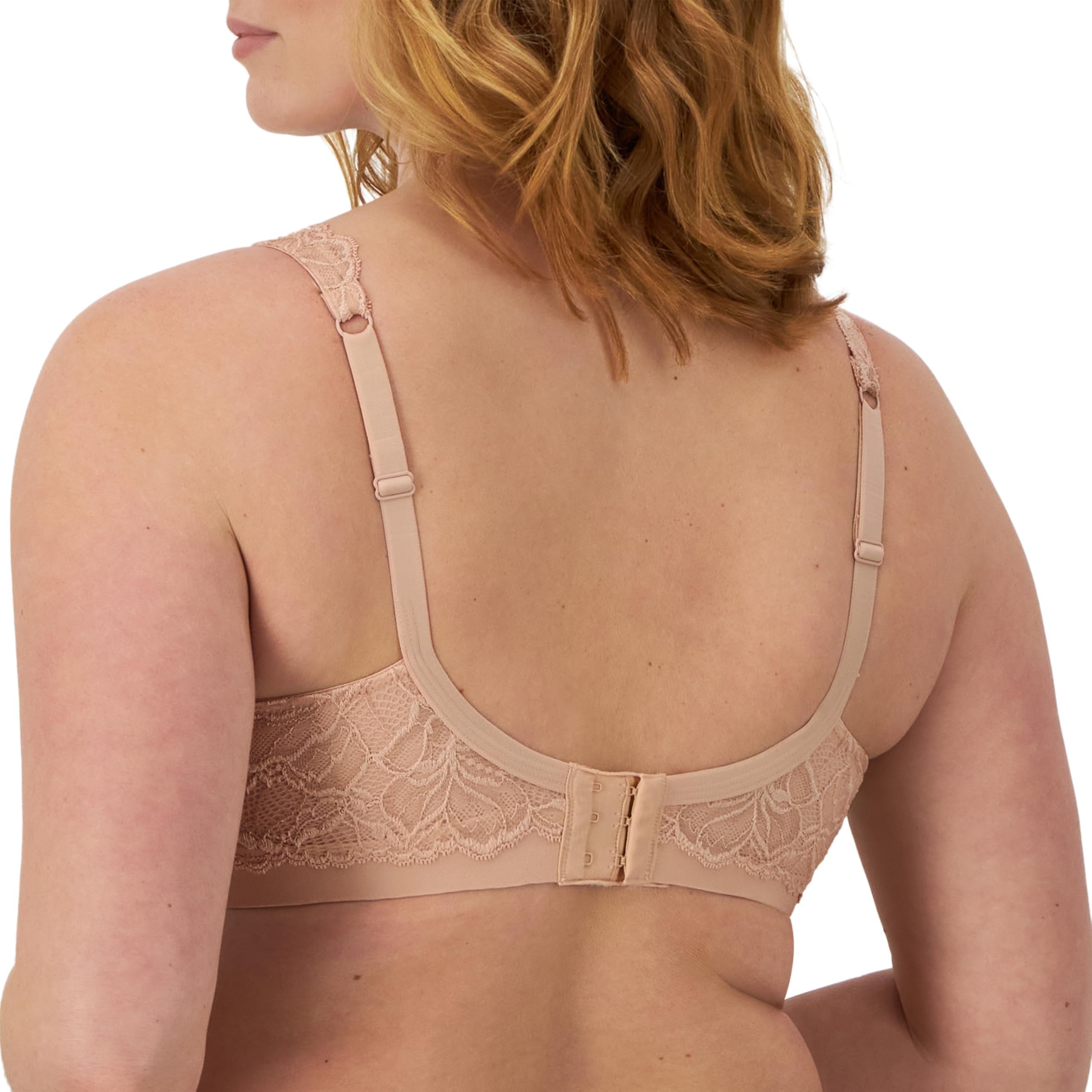 Bali Lace Desire Underwire Bra Adjustable U Straps V Neckline DF6543 Size 36D