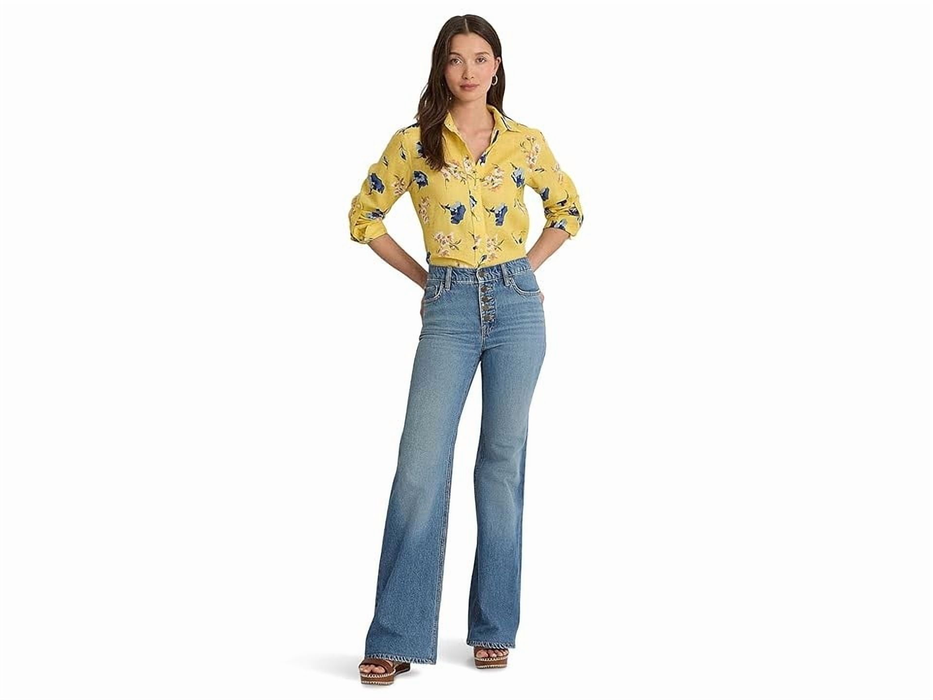 Lauren Ralph Lauren Womens High-Rise Flare Jeans Blue Wash Size 8