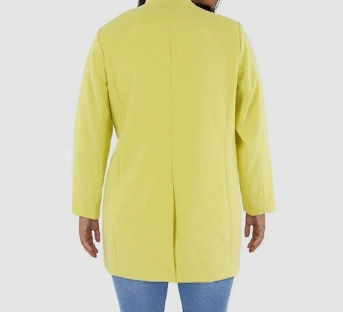 Calvin Klein Women Yellow Open-Front Blazer Jacket Coat Plus Size 20W SALE $169
