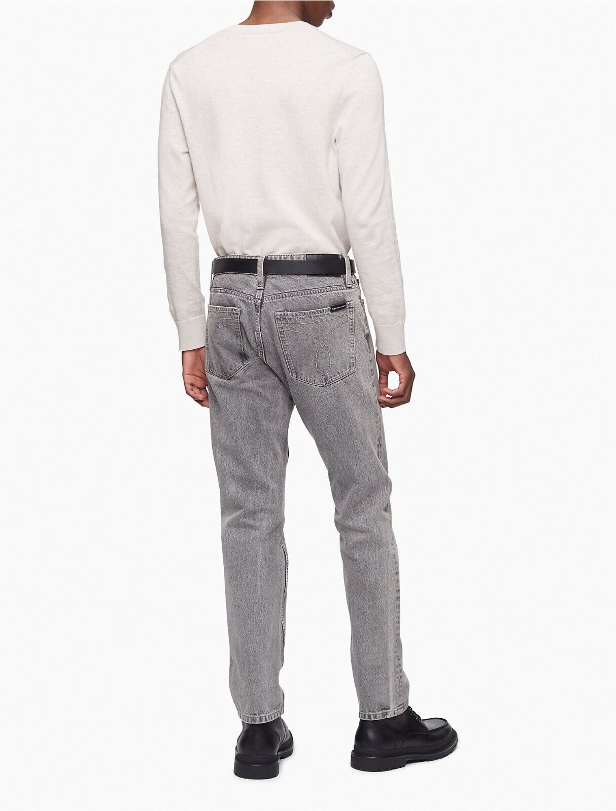 Calvin Klein Mens Slim Straight Fit Palmer Grey Jeans Size 38X32 MSRP $80