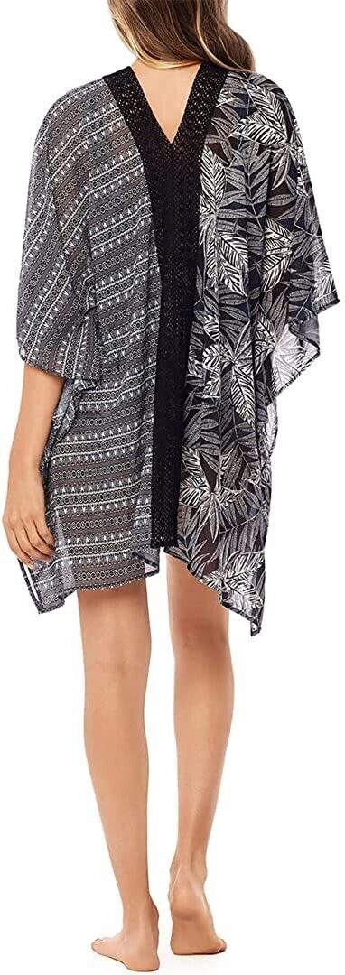 MIRACLESUIT Fronds With Benefits Caftan Black Women Size S MSRP $98